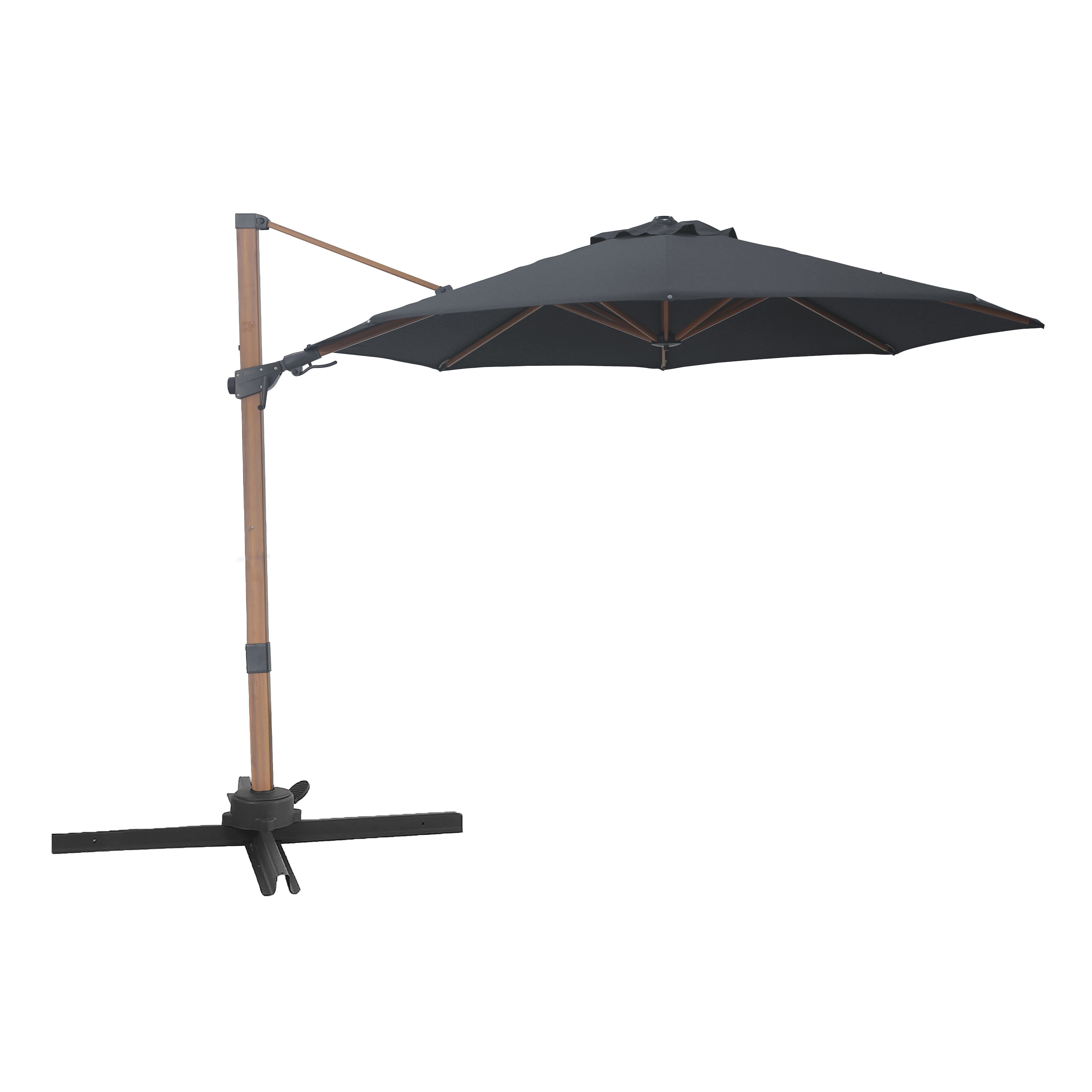 AXI Solis Cantilever Parasol Ø 300cm Wood-look/Grey
