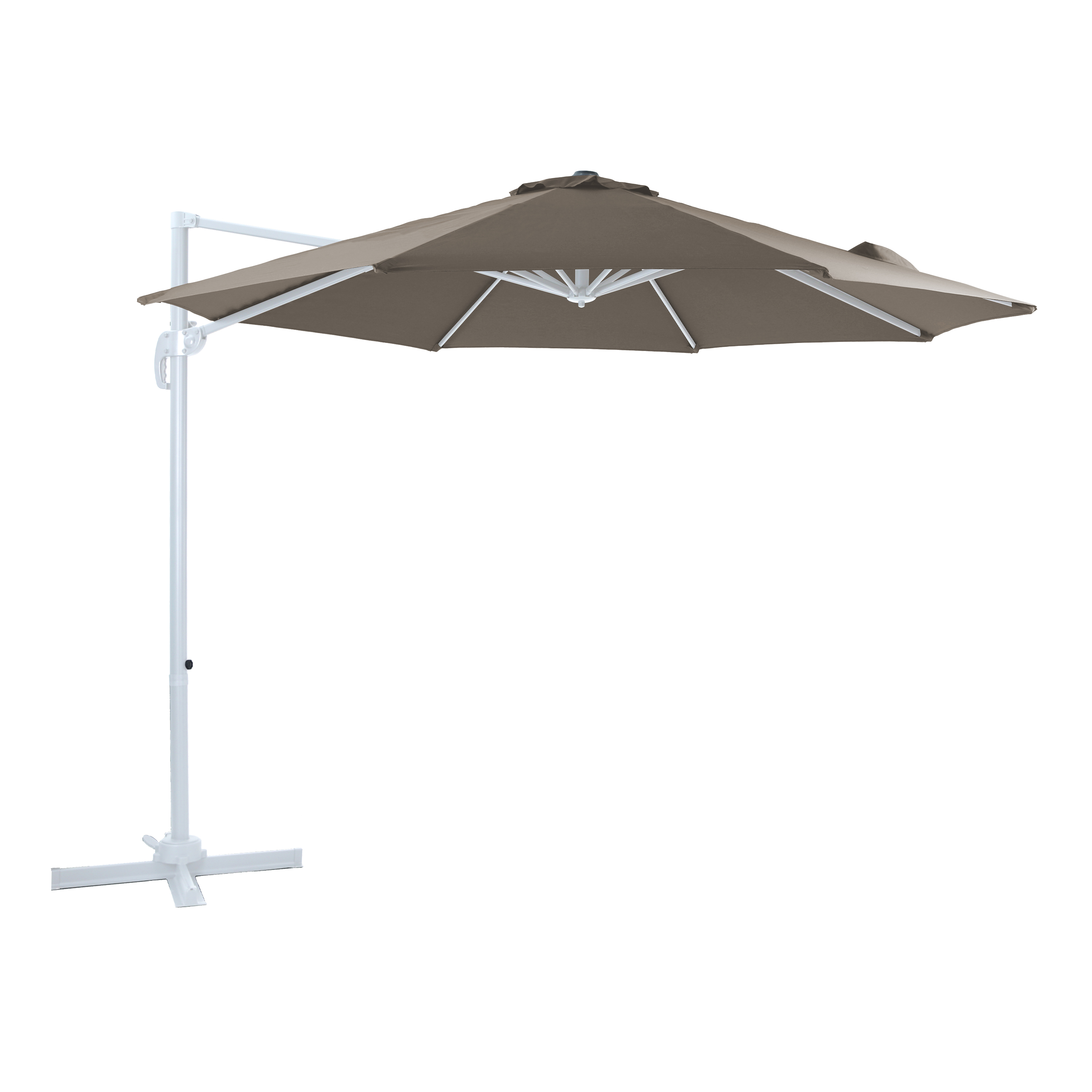 AXI Marisol Hängparasol ? 300cm Rund - Vit/Taupe