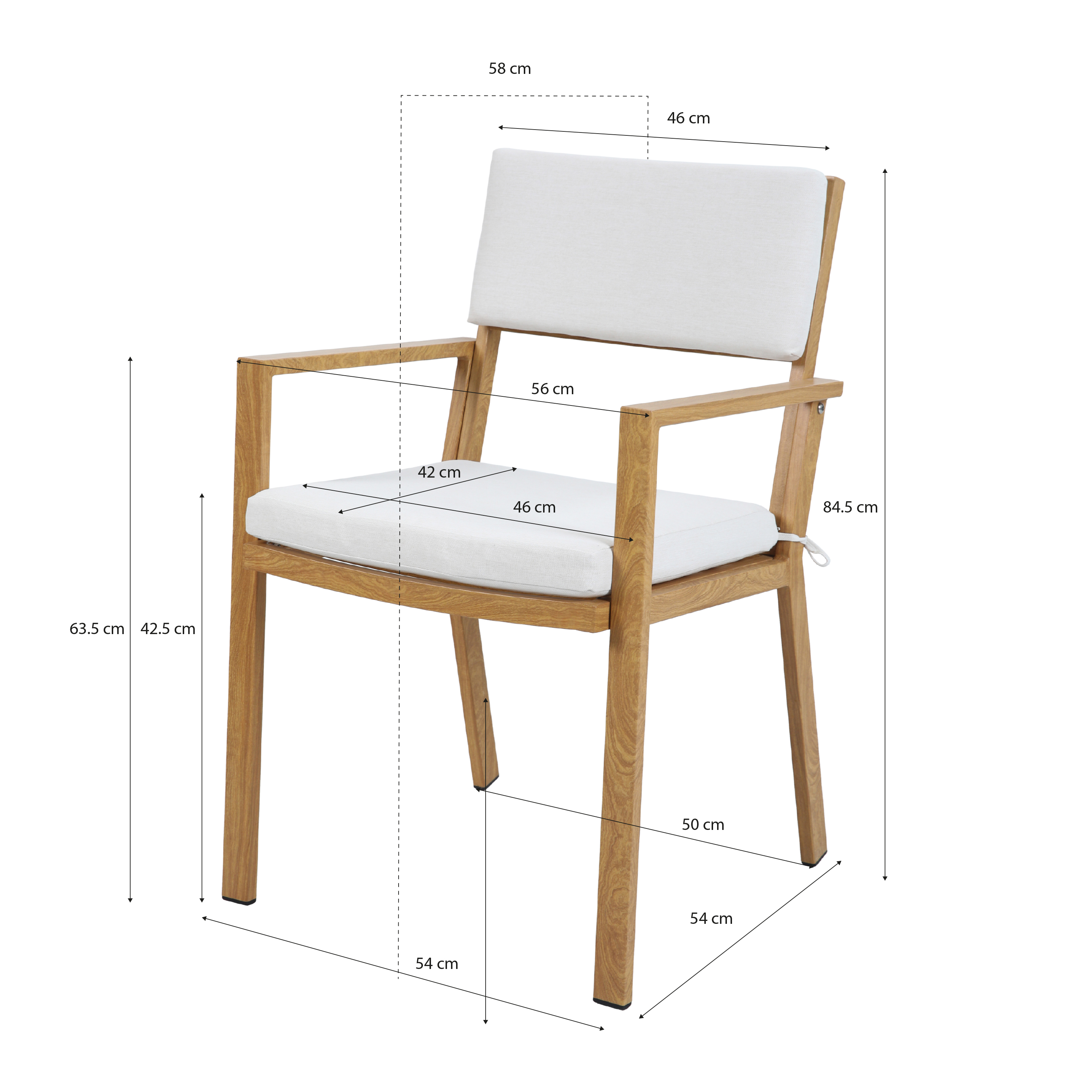 AXI Jada Garden set with 6 Chairs Wood-look/beige-8720365063954 AXI Jada Garden set with 6 Chairs Wood-look/beige