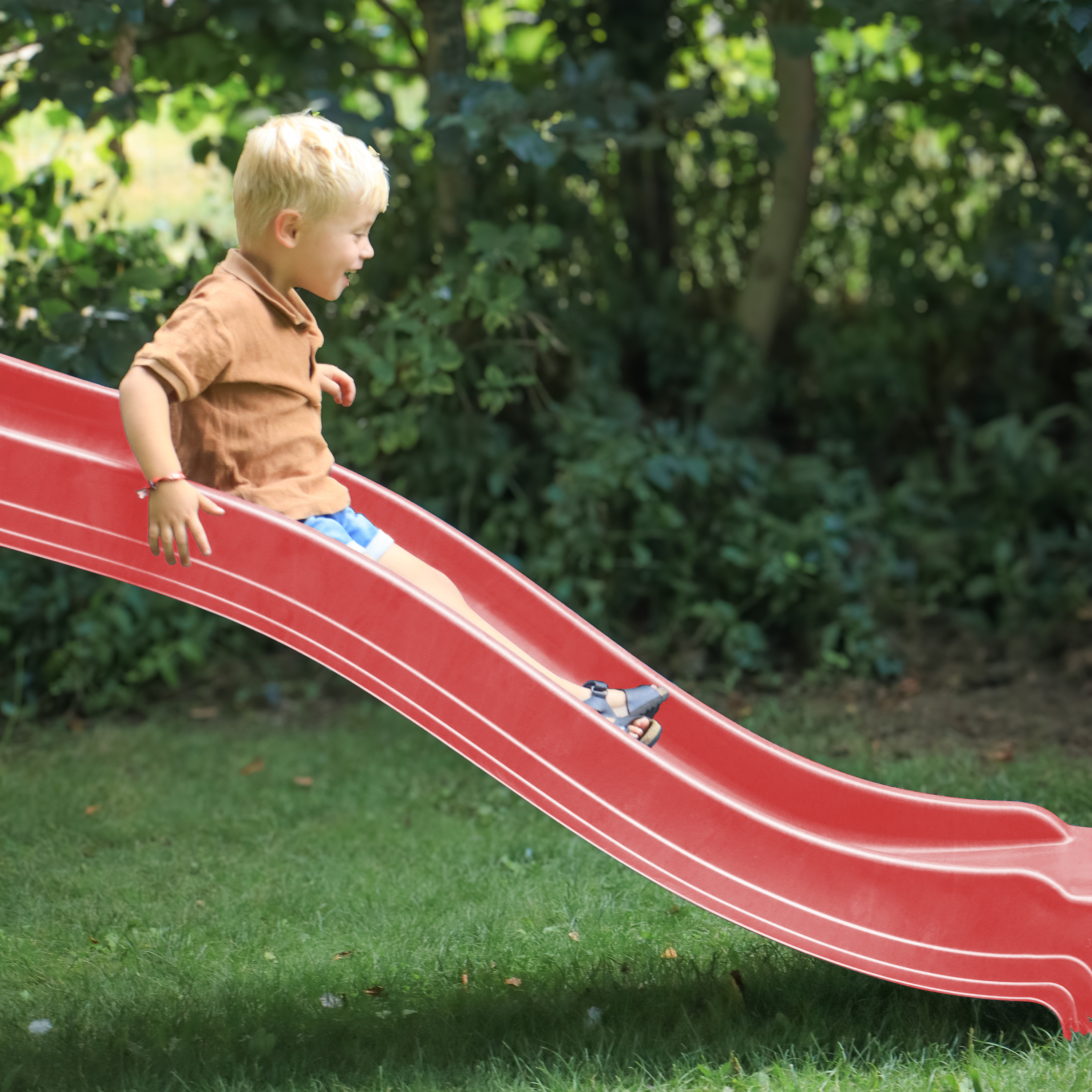 AXI Marc Speelhuis Bruin/wit - Rode glijbaan