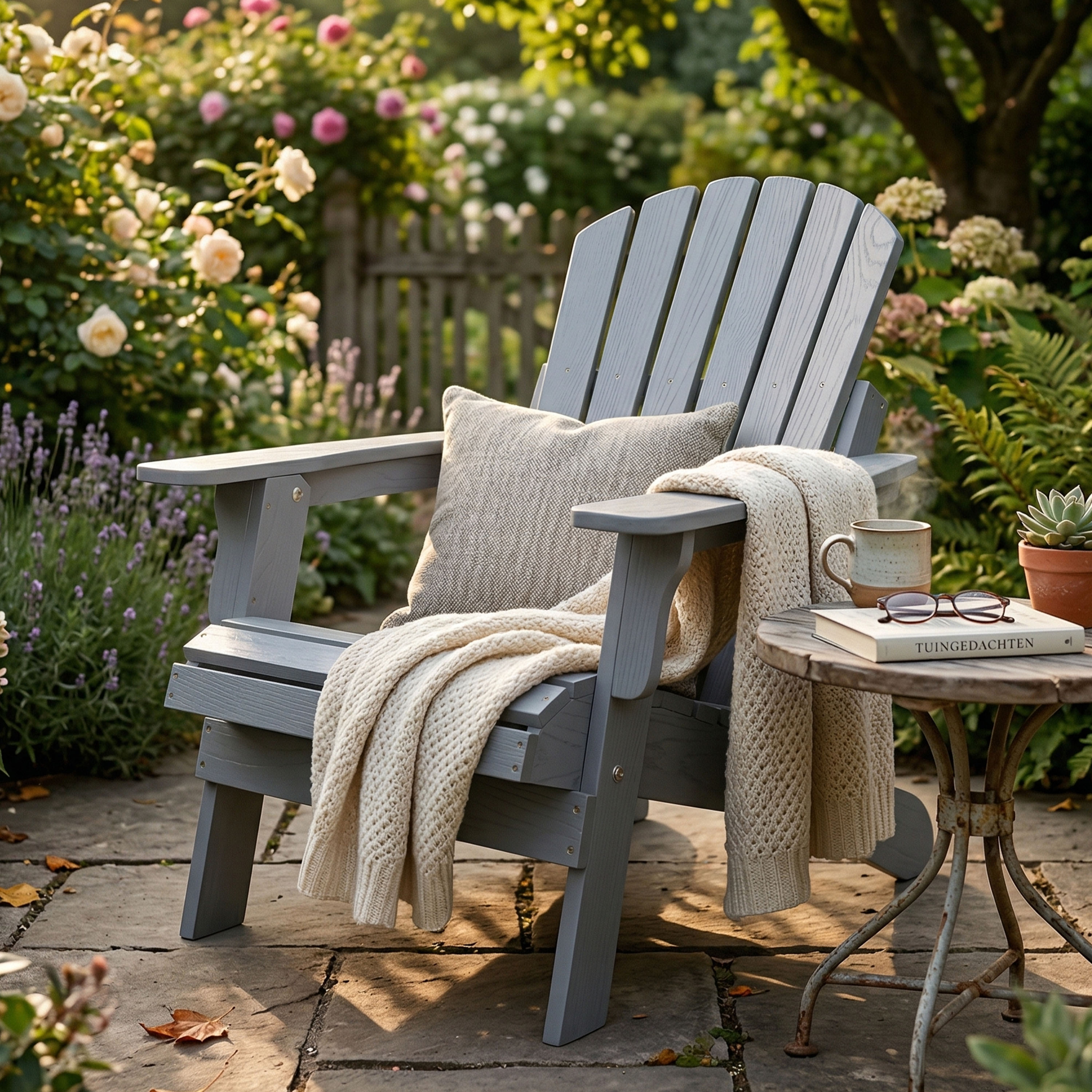 AXI Rosalie Folding Adirondack Chair Grey