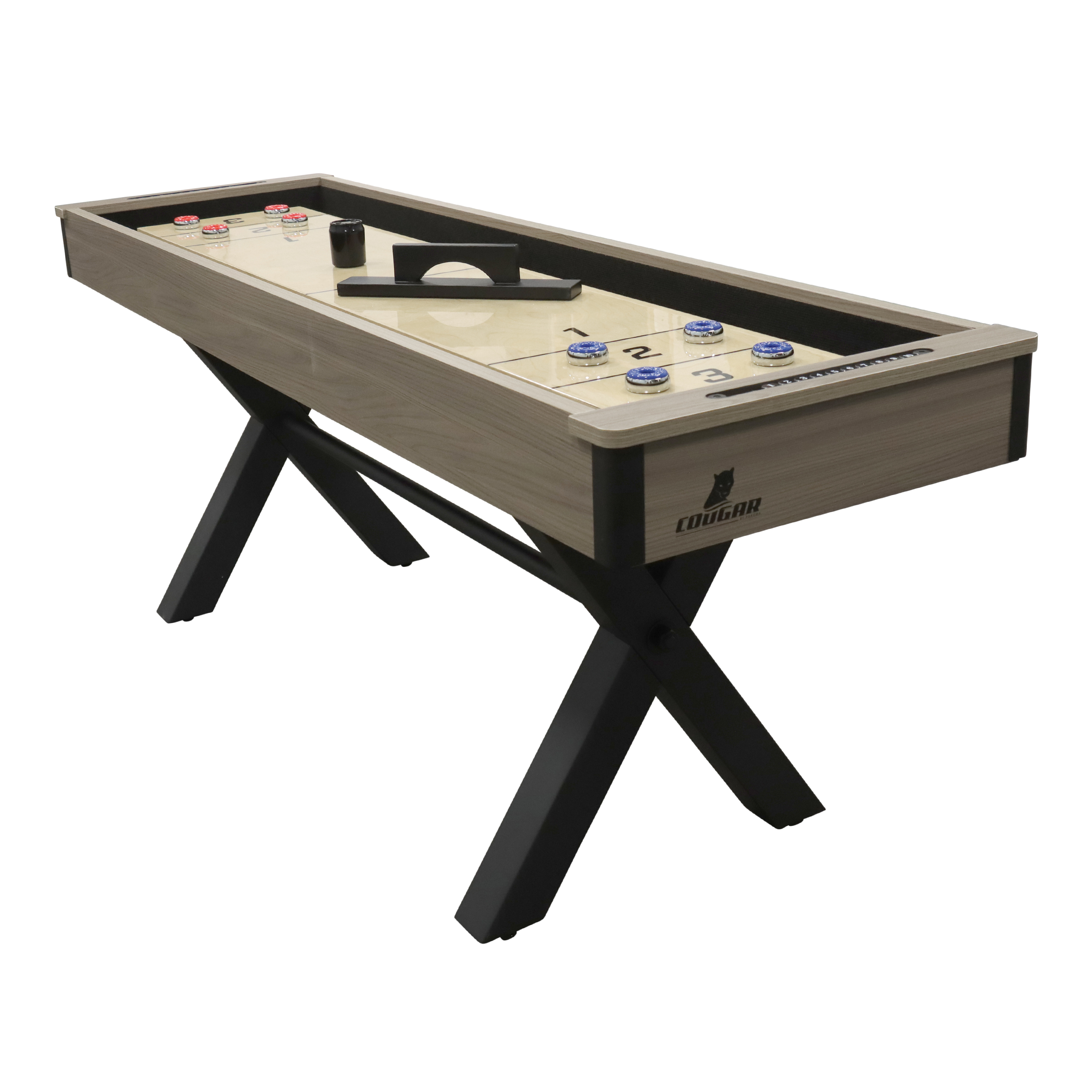 Cougar Mason American Shuffleboard Table Oak/Black-8720365067884 Cougar Mason American Shuffleboard Table Oak/Black