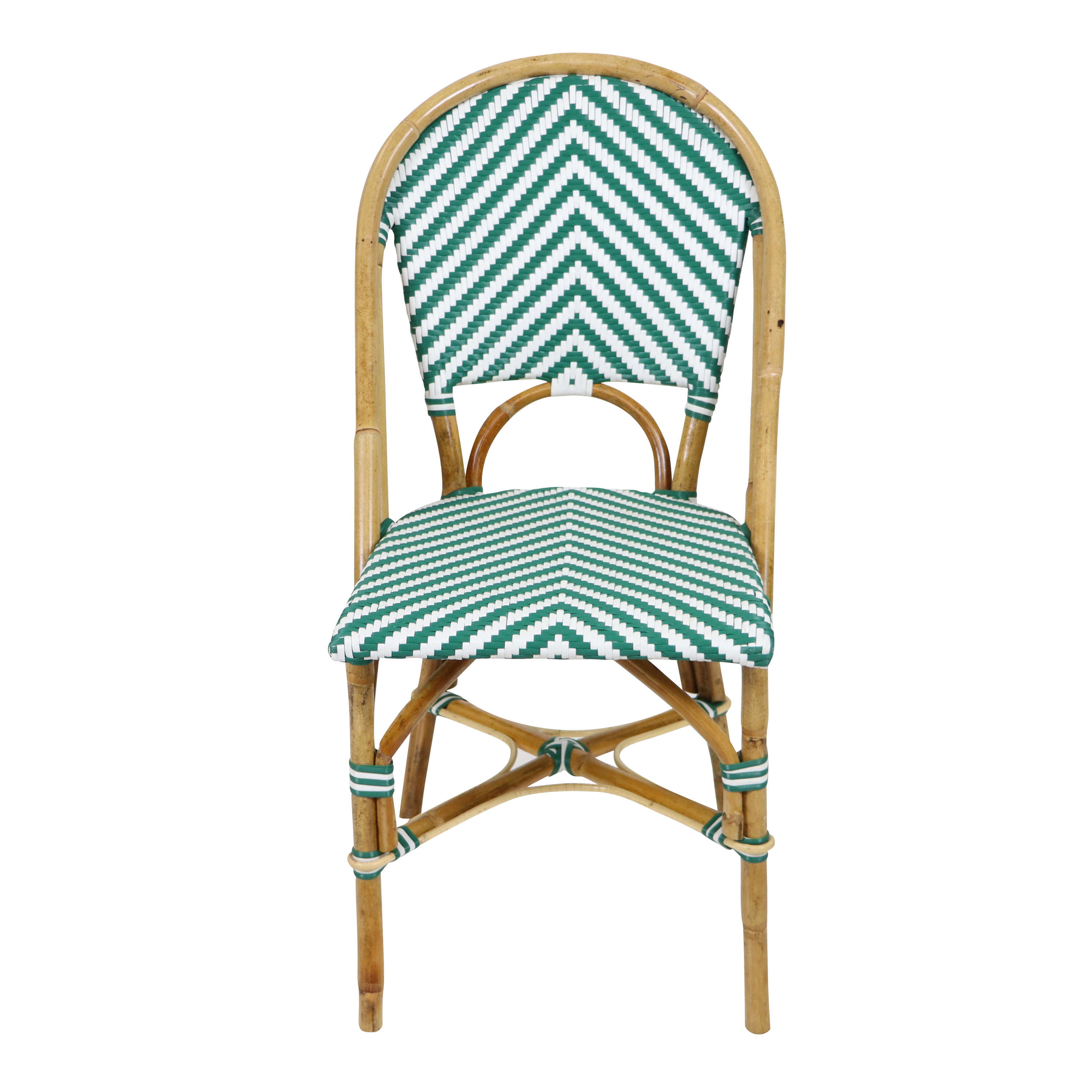 AXI Jacqueline Rattan Bistro Set Green/White-8720365066115 AXI Jacqueline Rattan Bistro Set Green/White
