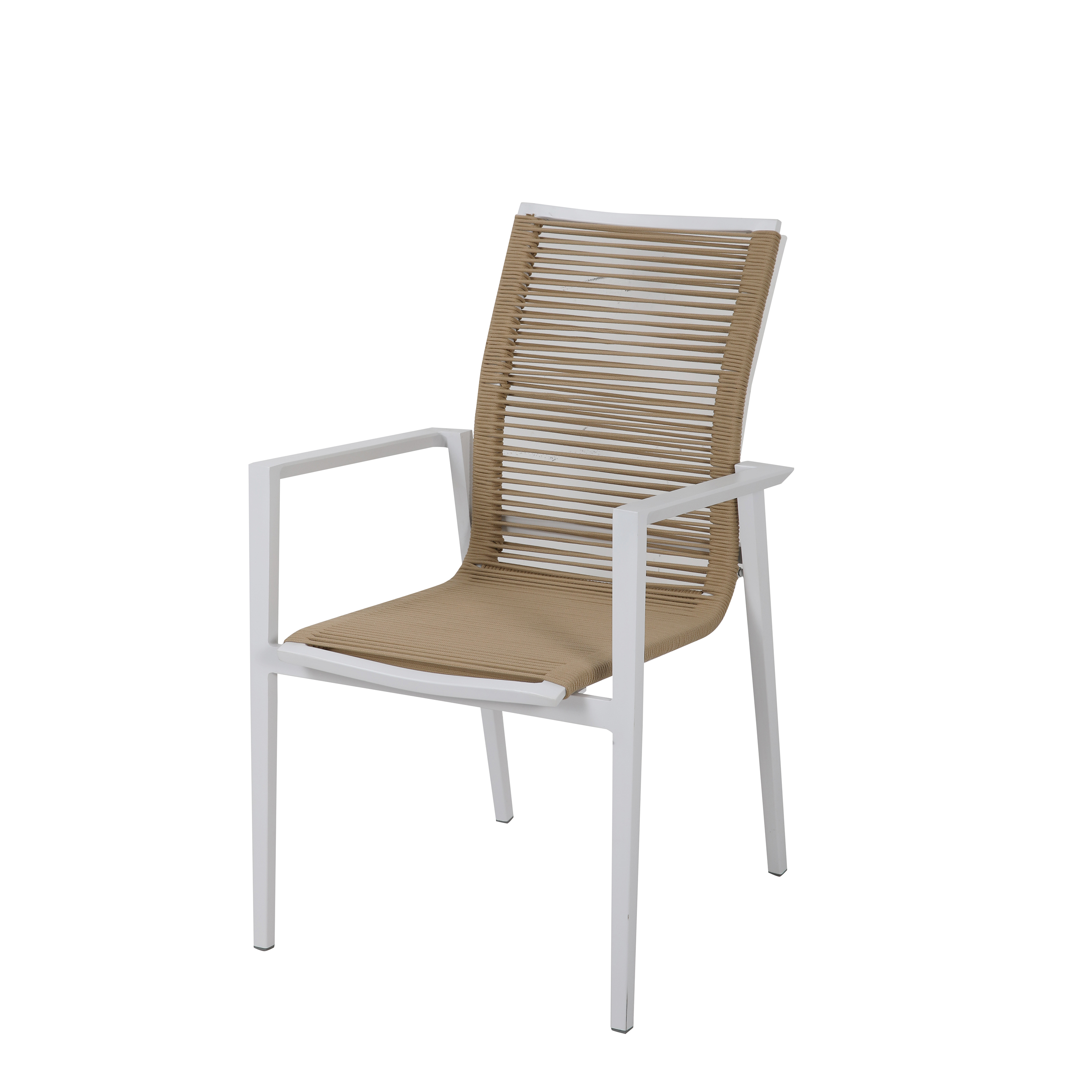 AXI Zora Garden Set with 4 Chairs White with Wood-Look PSPC-8720365062728 AXI Zora Garden Set with 4 Chairs White with Wood-Look PSPC