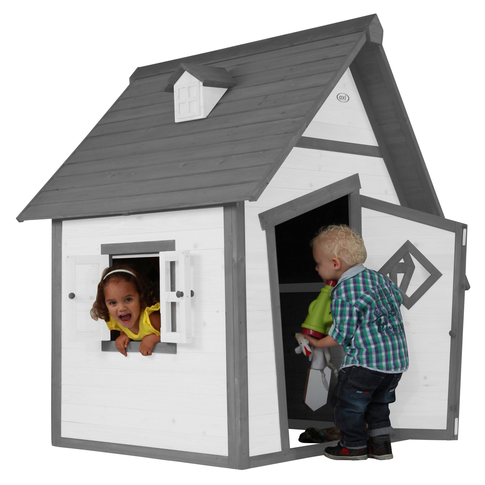 AXI Cabin Playhouse Grey/white