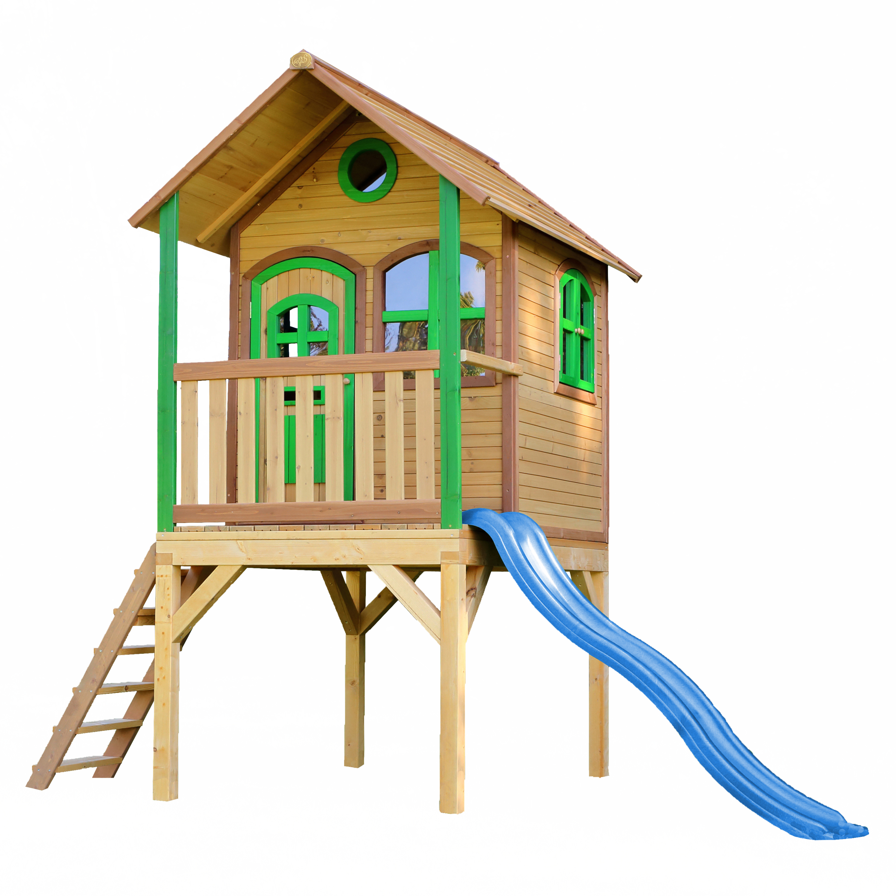 AXI Laura Playhouse Brown/green - Blue Slide
