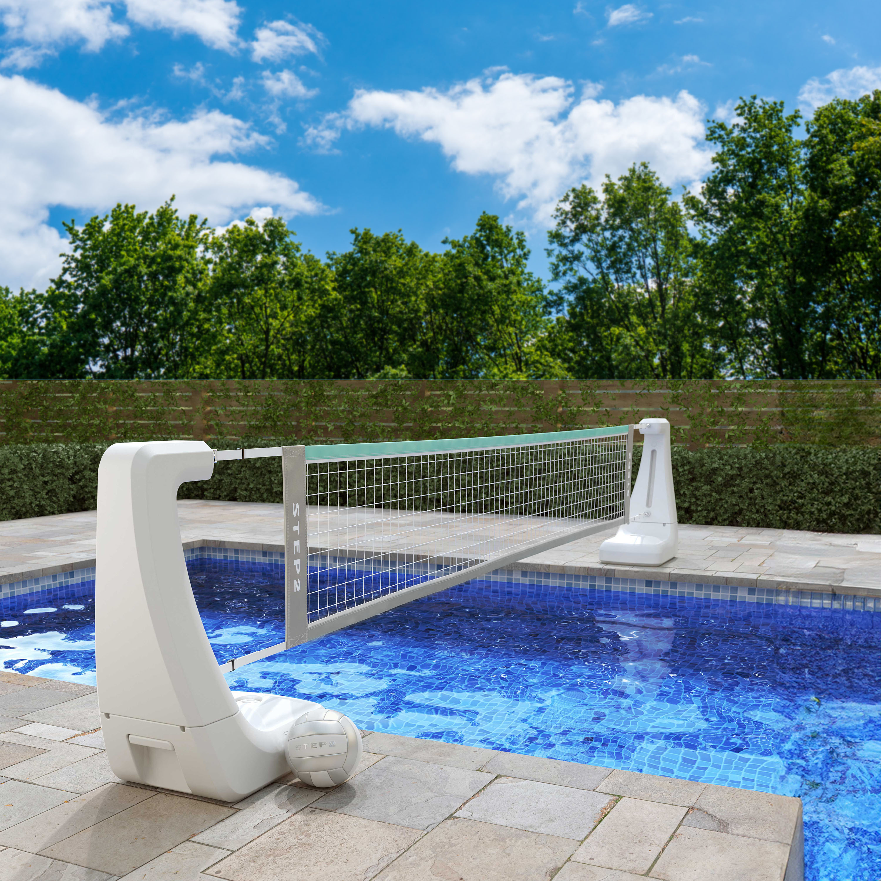 Step2 Vero Poolside Pool Volleyball Net White