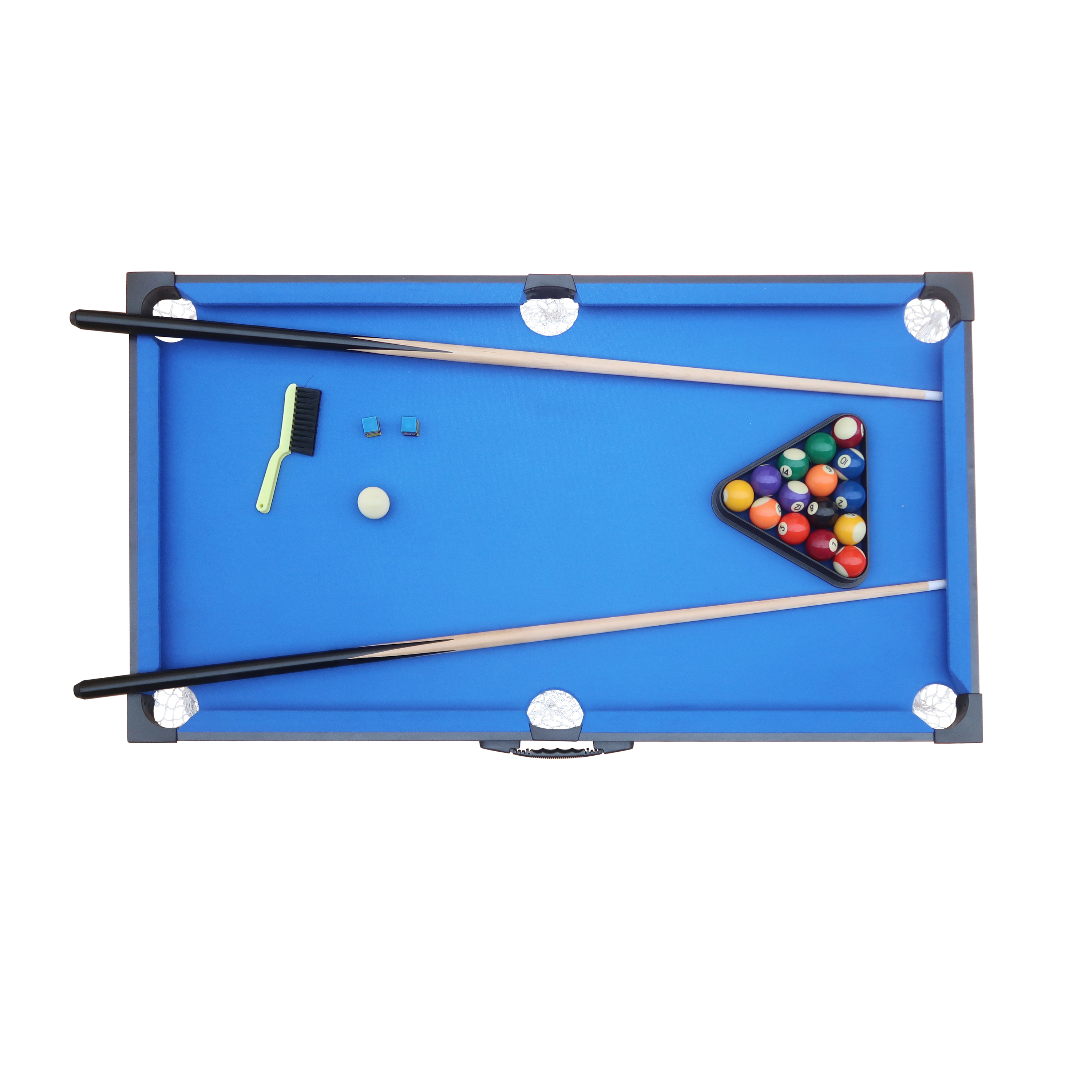Cougar Pooltafel Mini Draagbaar Zwart/blauw