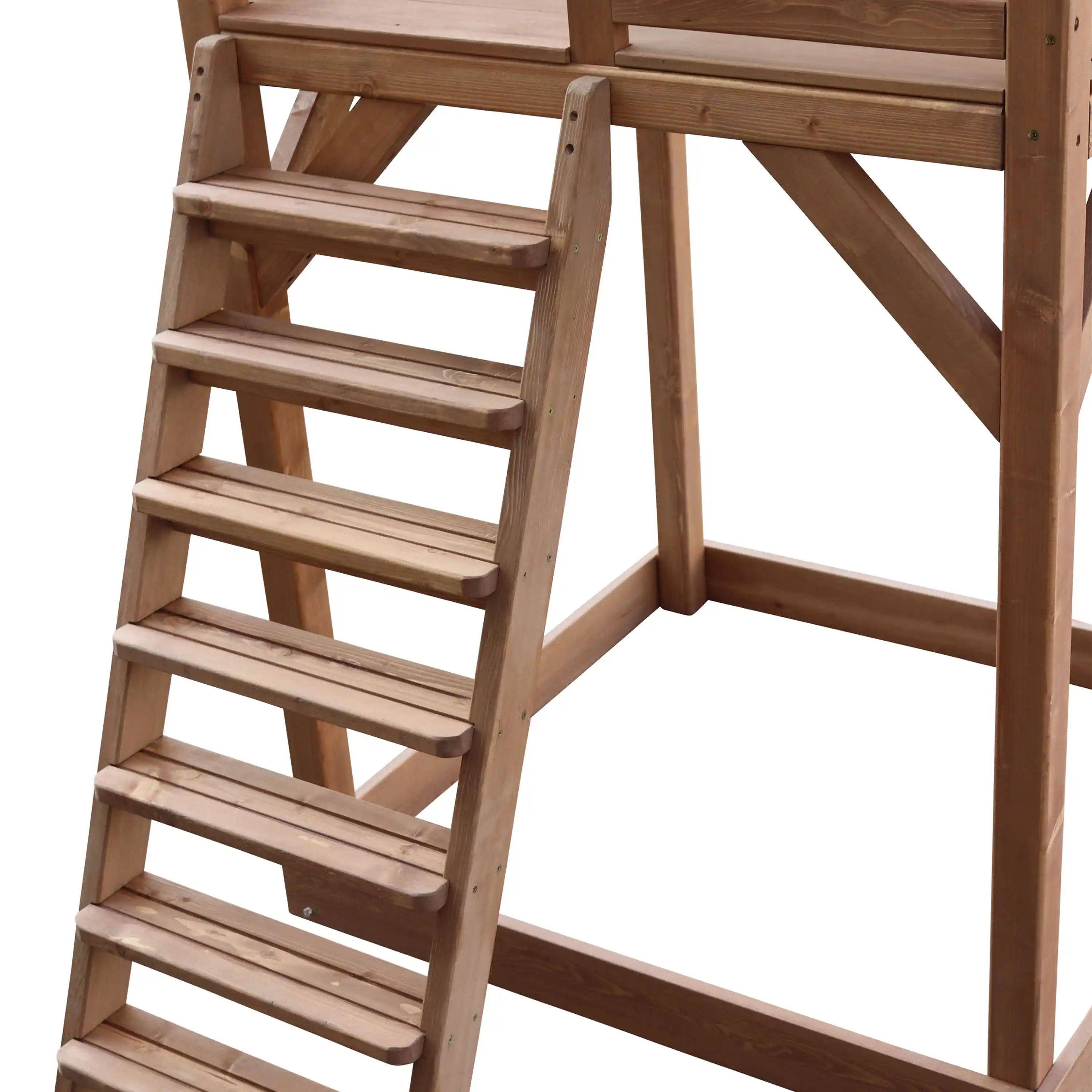 AXI Beach Tower Speeltoren met Summer Nestschommel Bruin - Limoen groene Glijbaan