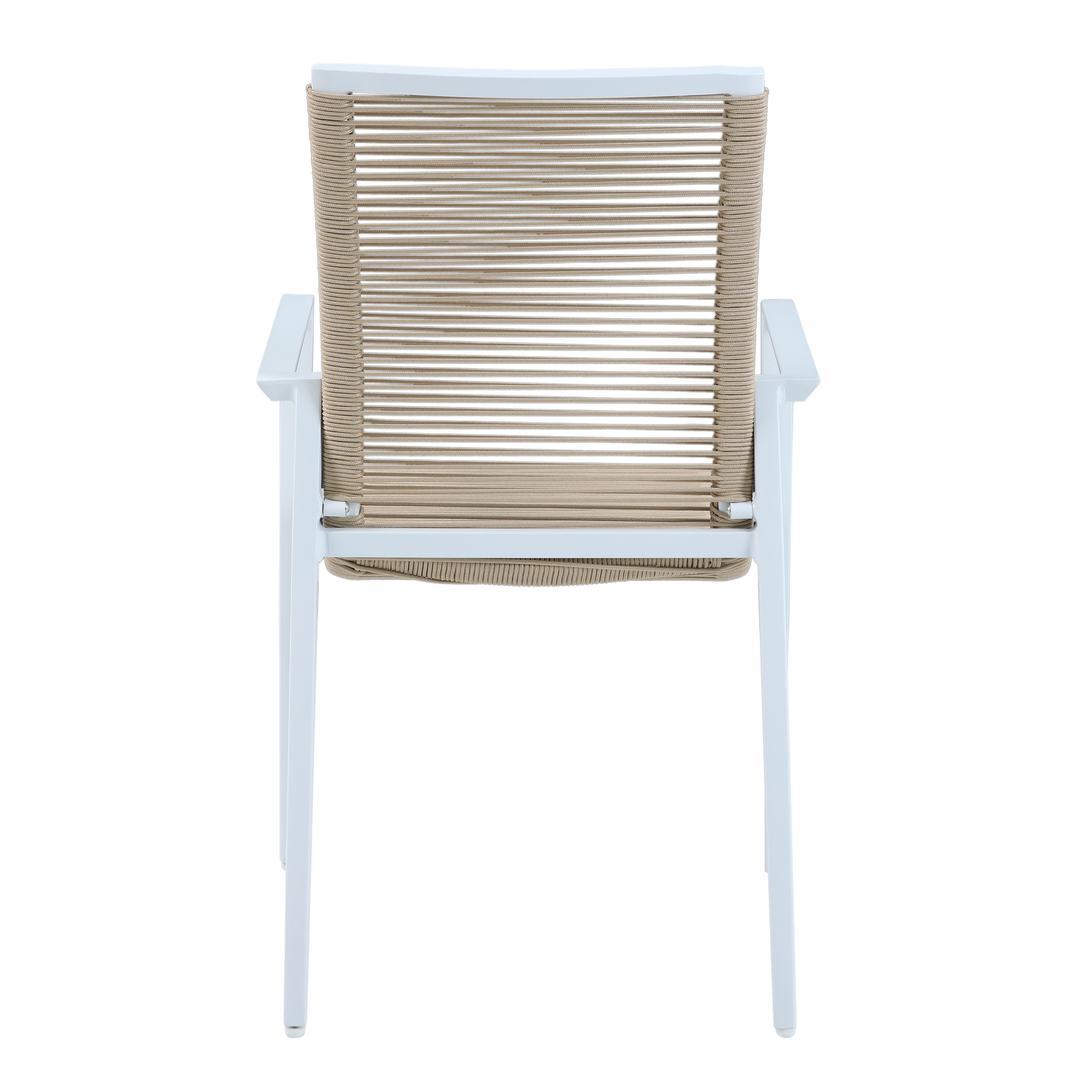 AXI Zora Garden Set with 4 Chairs White with Wood-Look PSPC-8720365062728 AXI Zora Garden Set with 4 Chairs White with Wood-Look PSPC