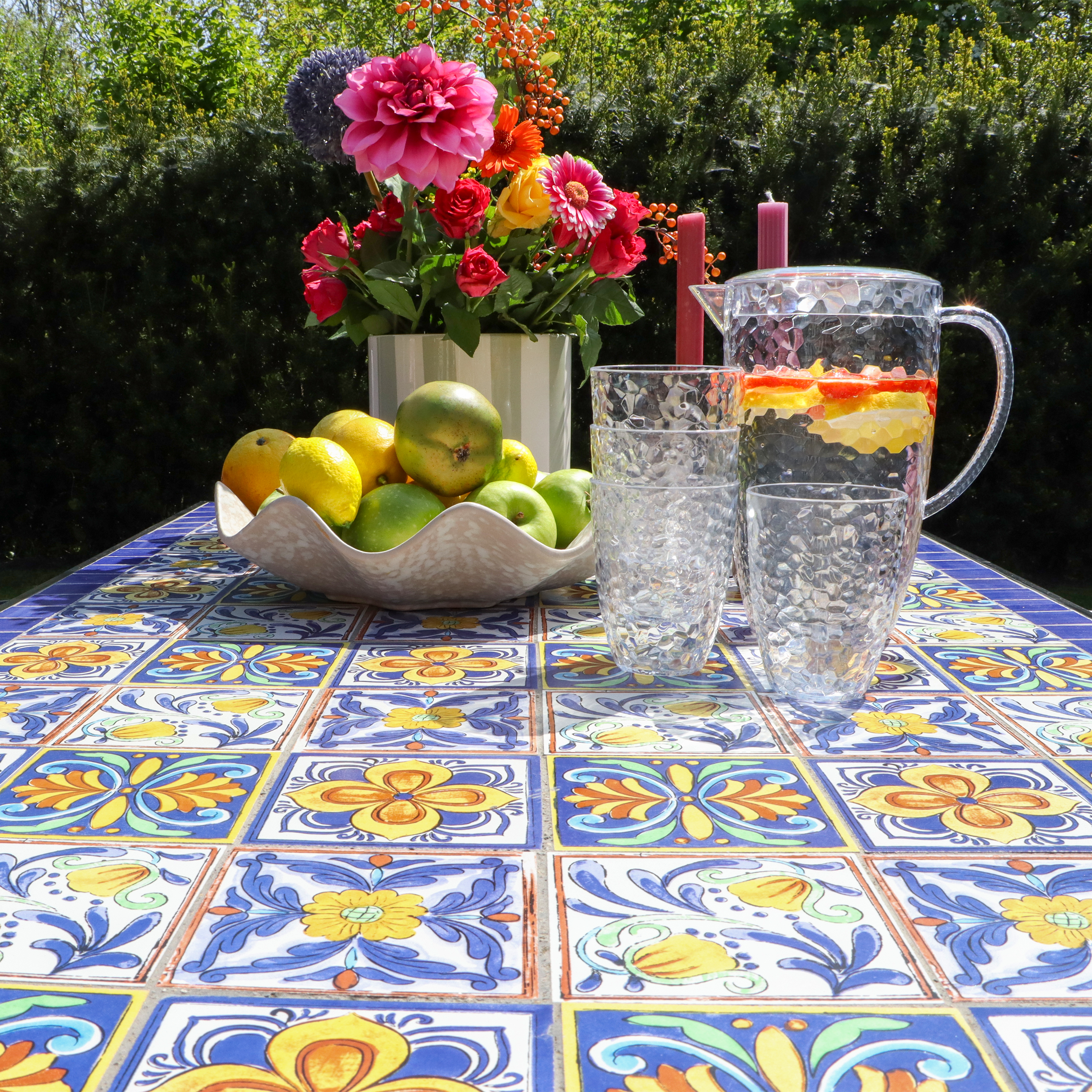 AXI Leonie 5-piece Bistro Set Mosaic Mediterranean Style - Blue