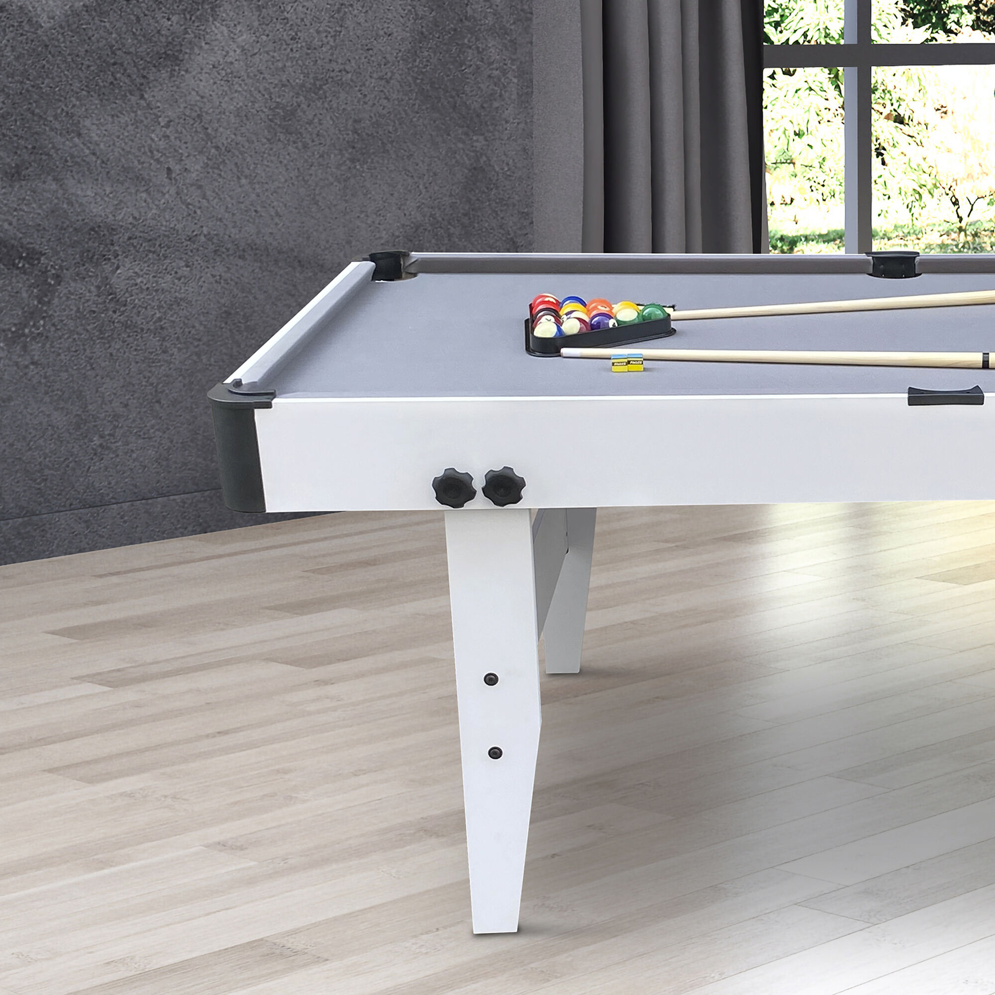 Cougar Hustle L opklapbare Pooltafel Wit