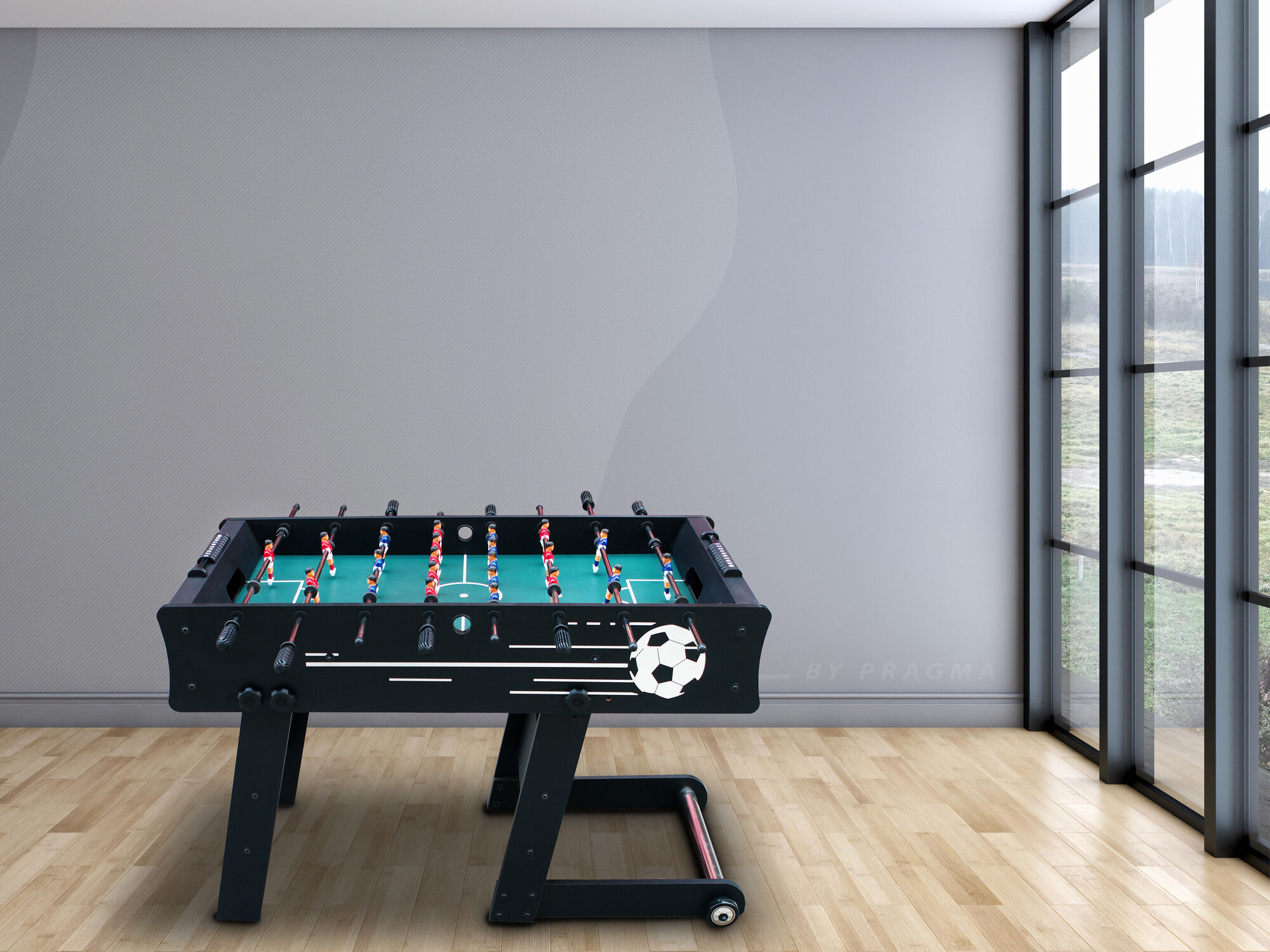 Cougar Scorpion Kick opklapbare Voetbaltafel Zwart