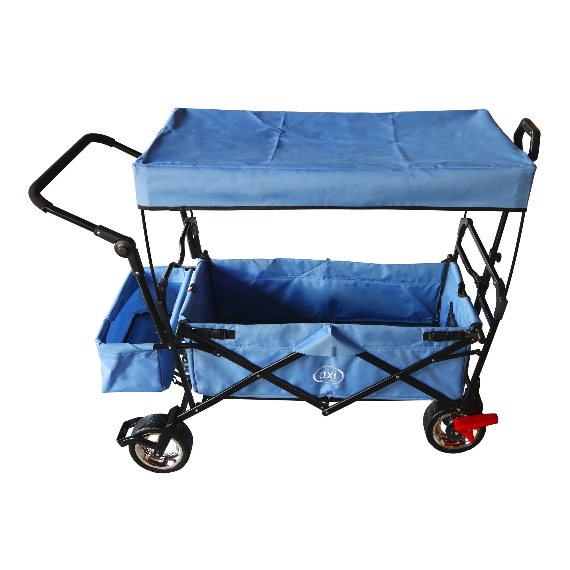 AXI AB210 Opvouwbare Bolderwagen met dak. tas. rem en duwstang Blauw