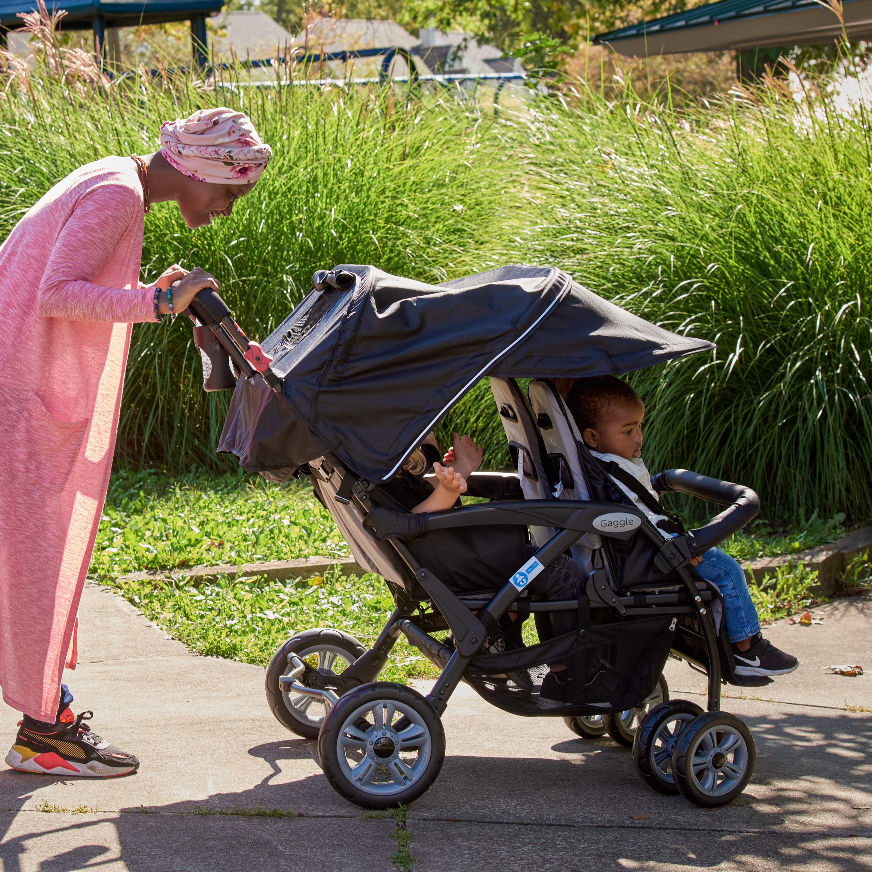 Gaggle Odyssey 4x4 Quad Stroller for 4 Children - Black-0849801001157 Gaggle Odyssey 4x4 Quad Stroller for 4 Children - Black