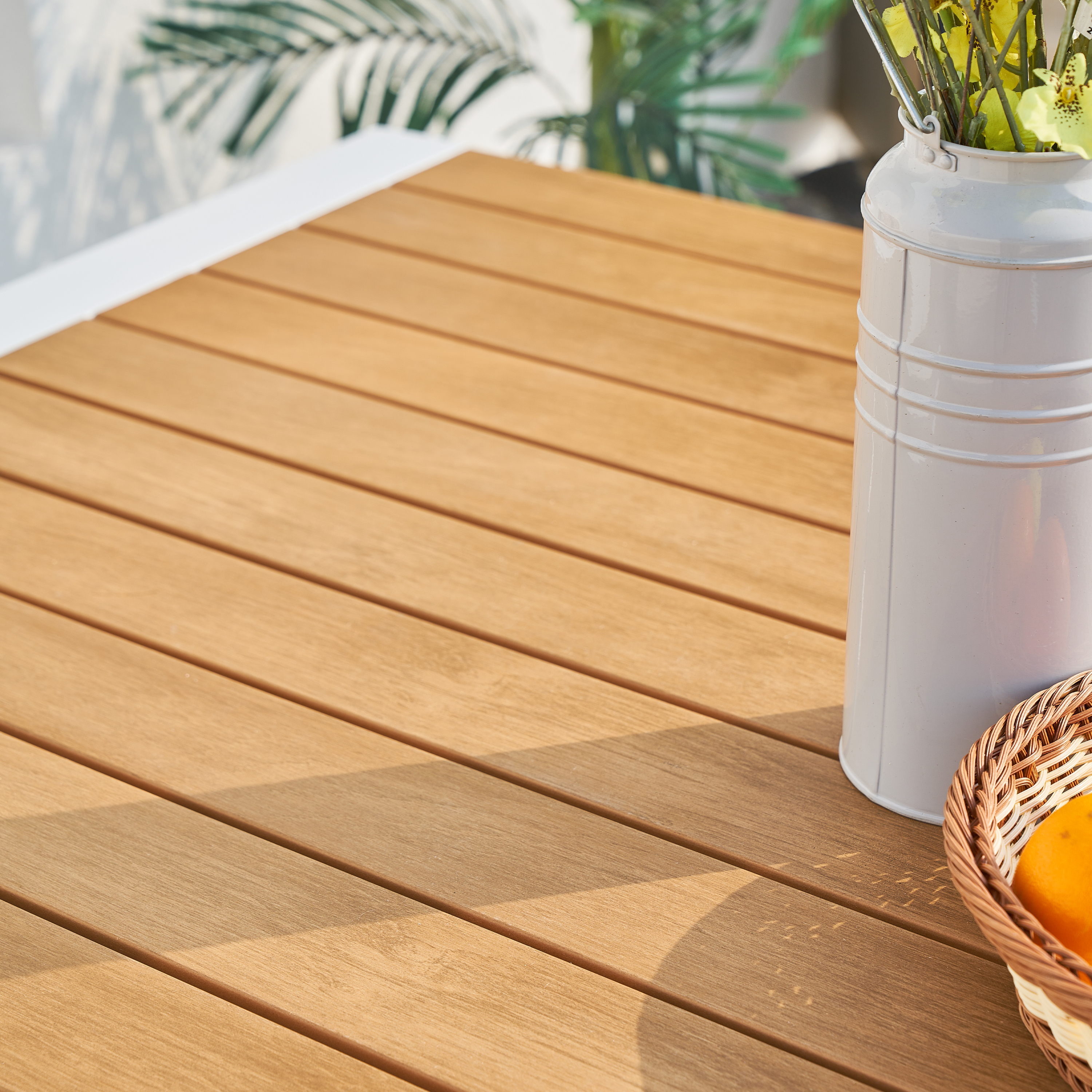 AXI Tony Tuinset met 2 banken Wit met Teak-look Polywood