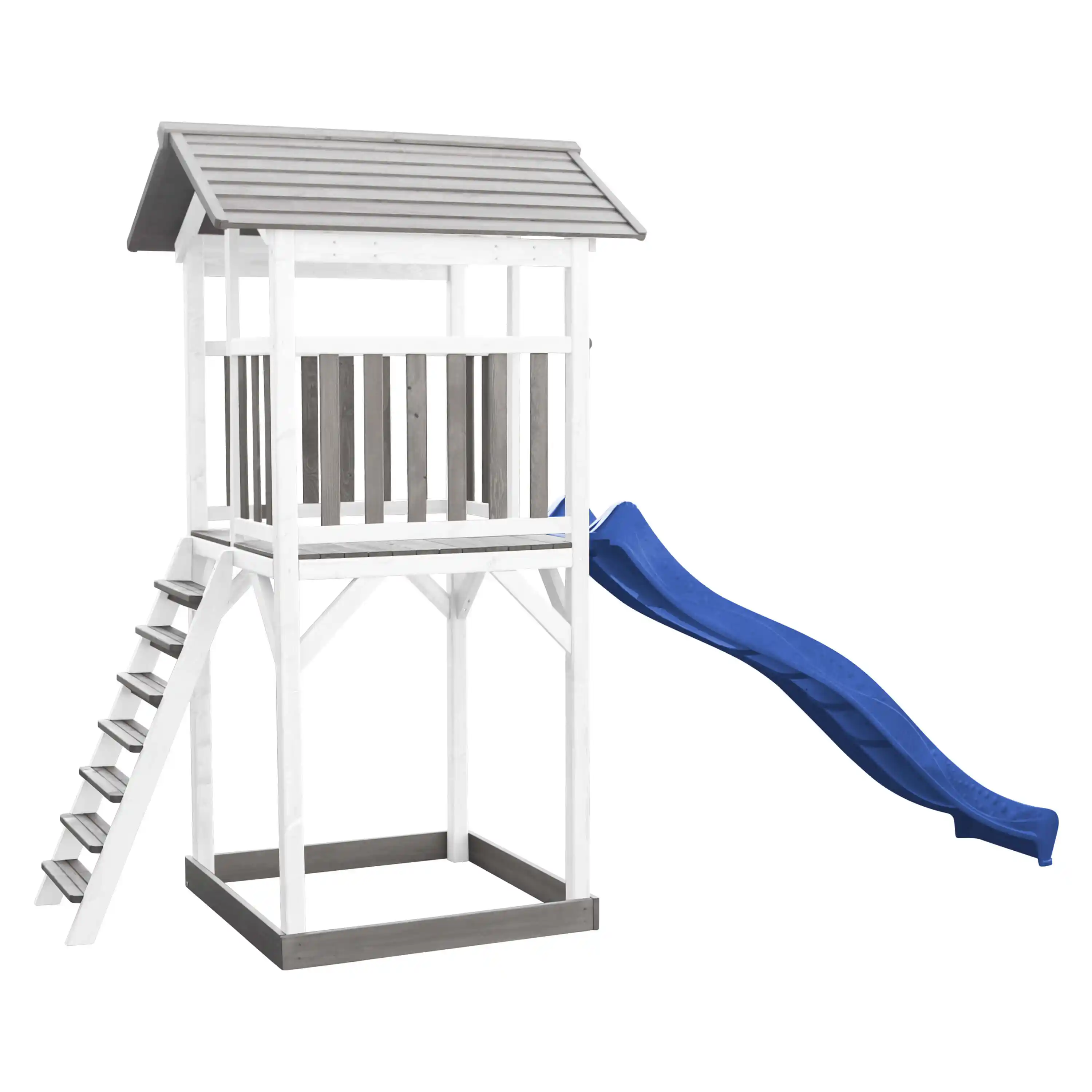 AXI Beach Tower Speeltoren Grijs/wit - Blauwe Glijbaan