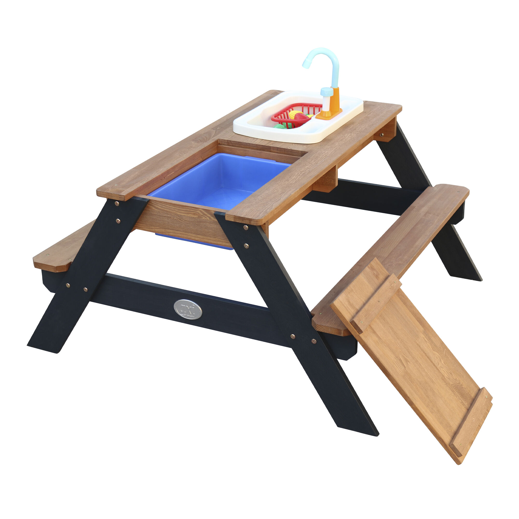AXI Emily Zand & Water Picknicktafel met Speelkeuken wastafel Antraciet/bruin