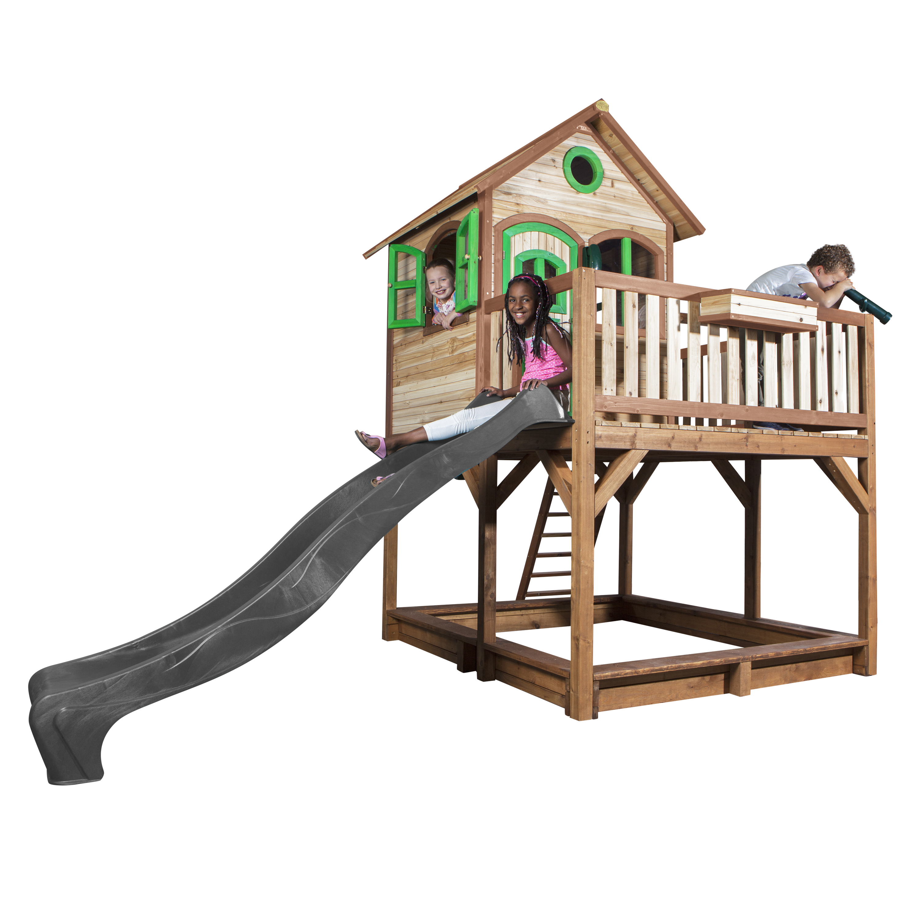 AXI Liam Playhouse Brown/Green - Grey Slide