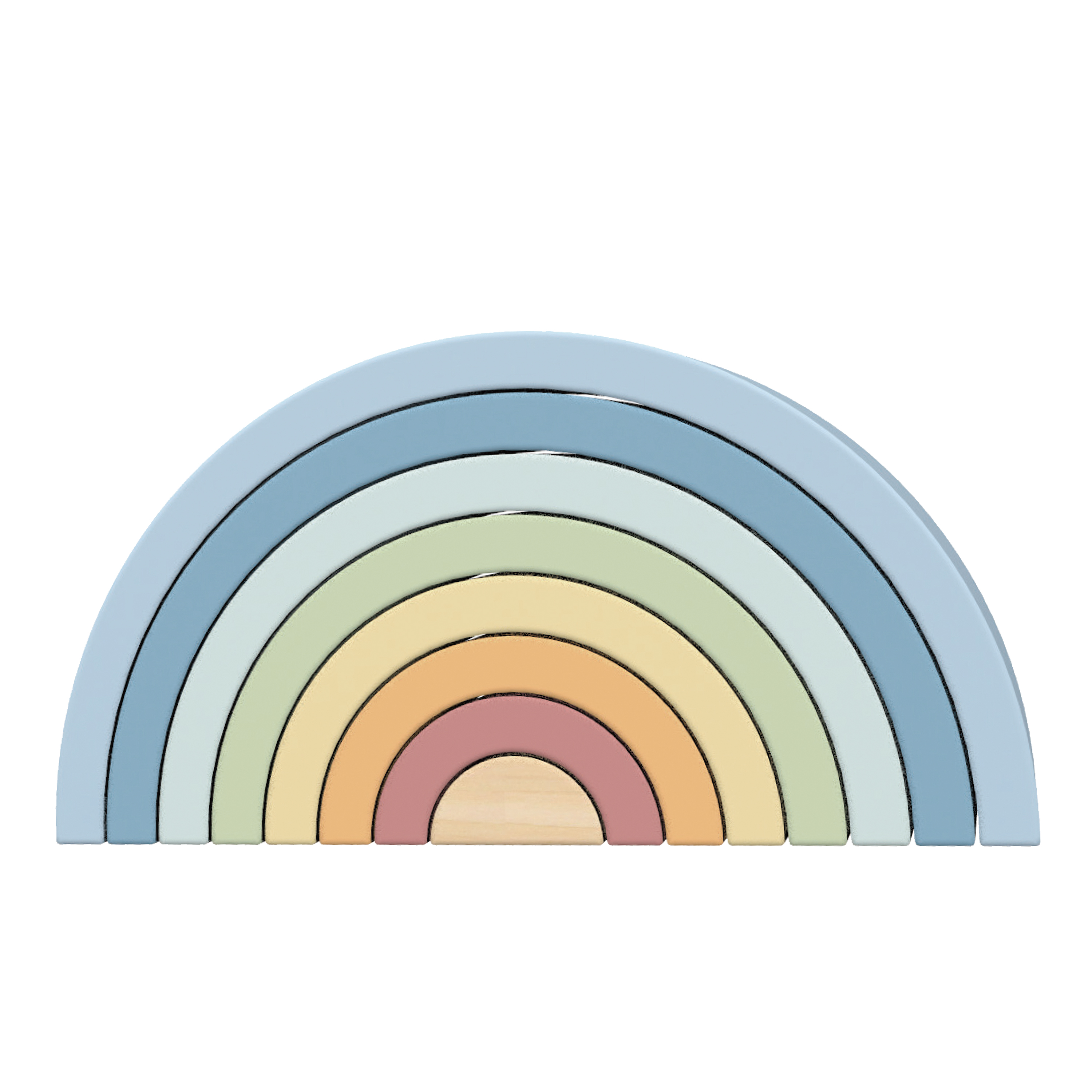 Tooky Toy Regnbågsstapel i trä