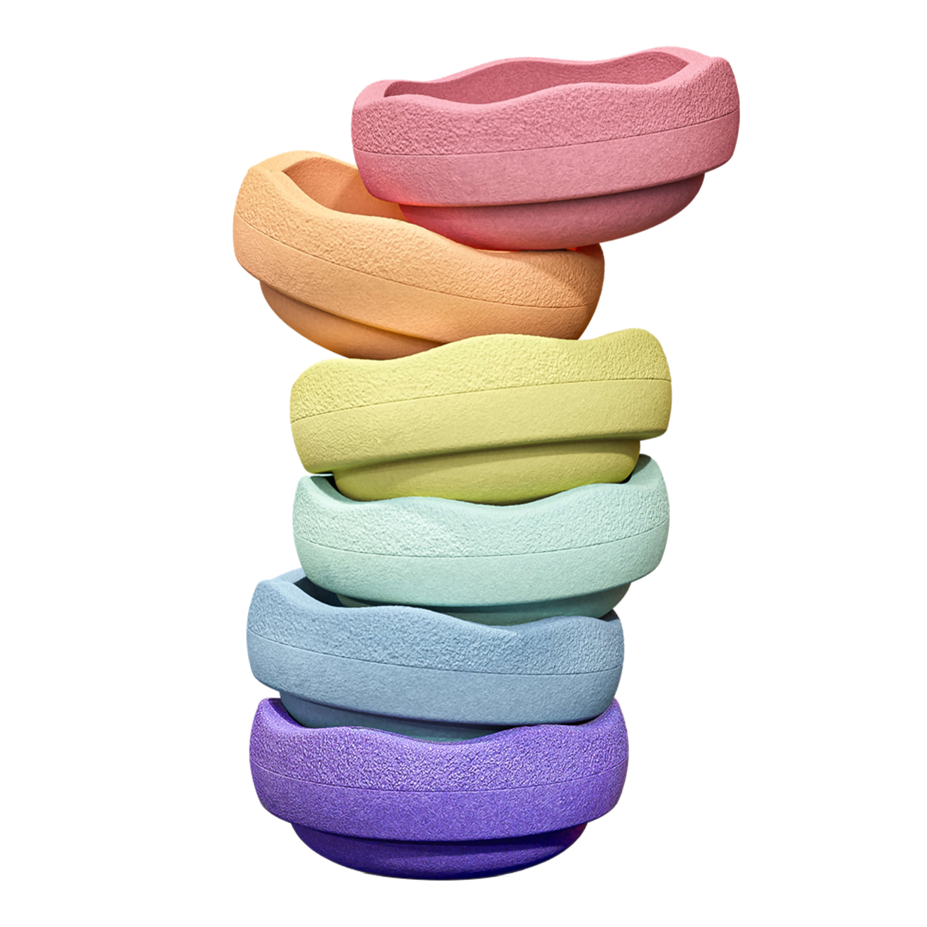 Stapelstein Original Rainbow Pastel Set van 6