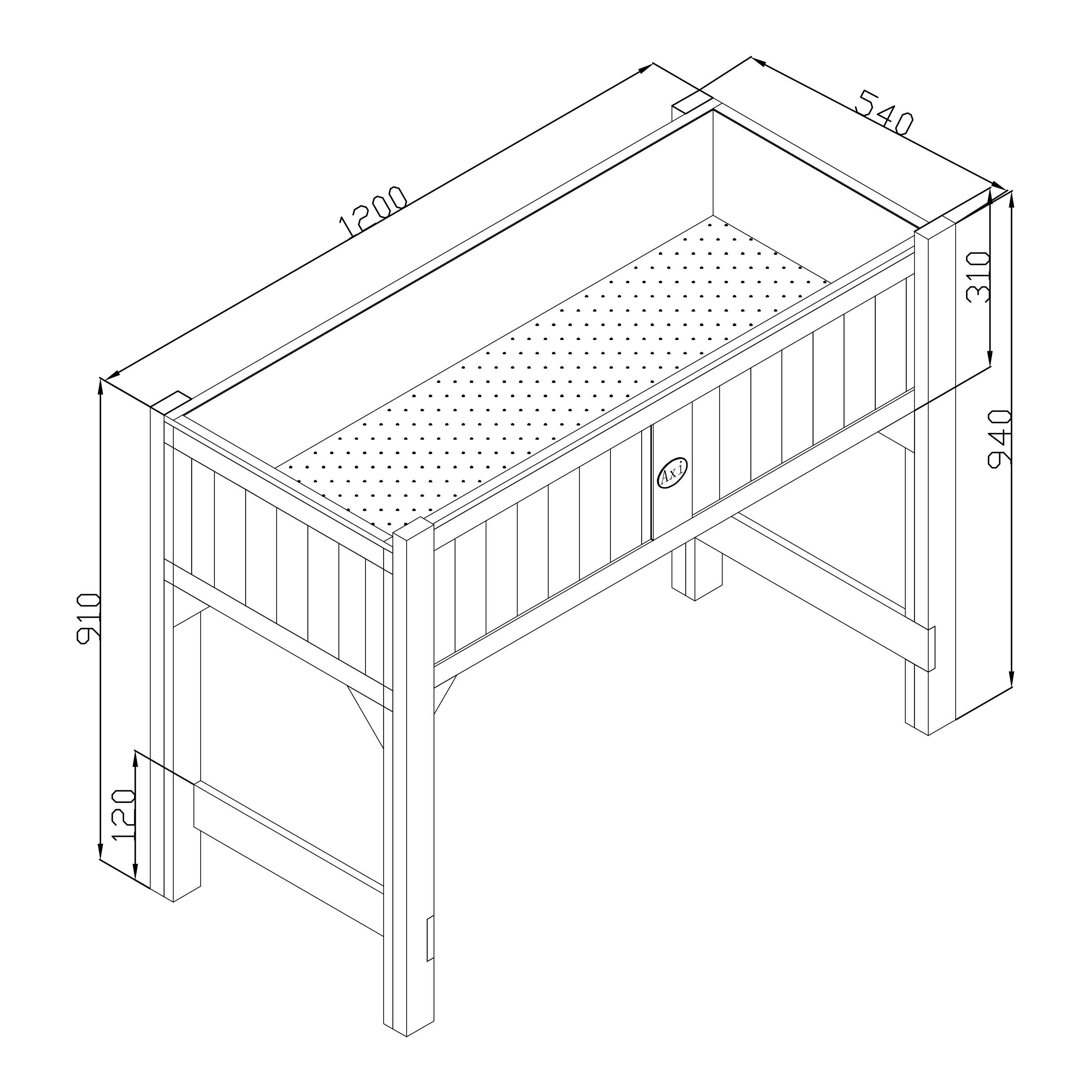 AXI Kweektafel met gronddoek Bruin/wit-8717973938170 AXI Kweektafel met gronddoek Bruin/wit