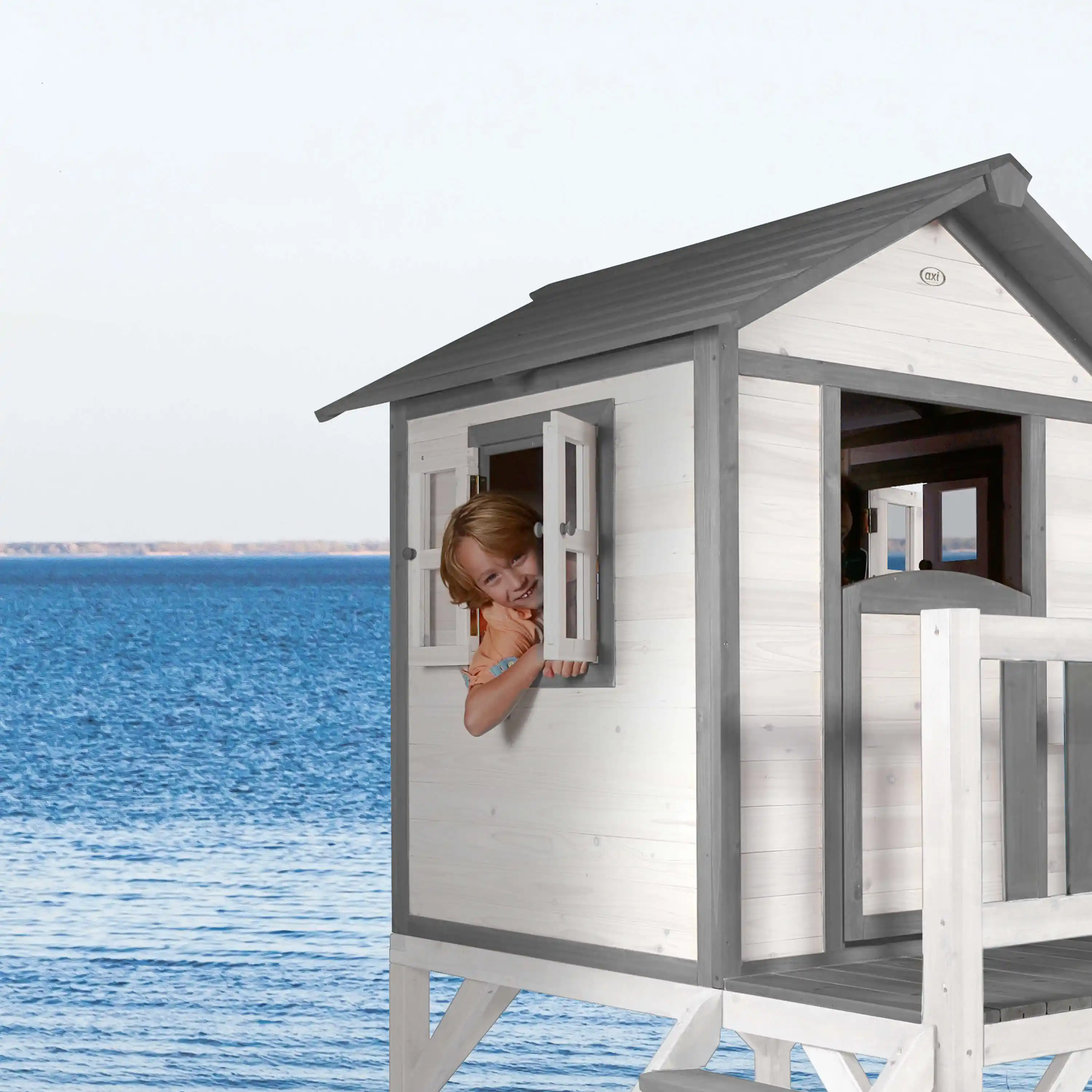 AXI Lodge XL Speelhuis Klassiek - Blauwe Glijbaan
