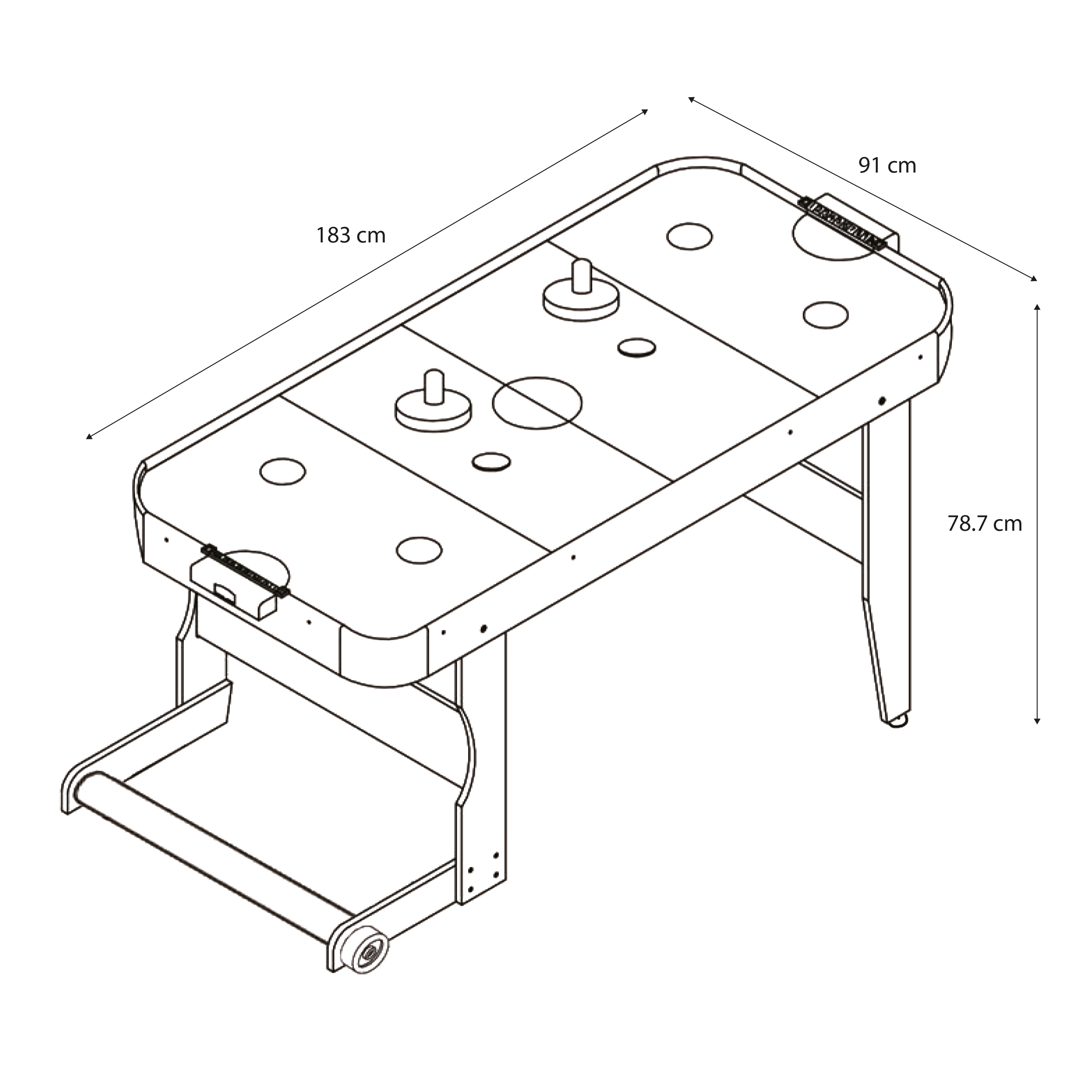 Cougar Icing XL foldable Air Hockey Table - Black
