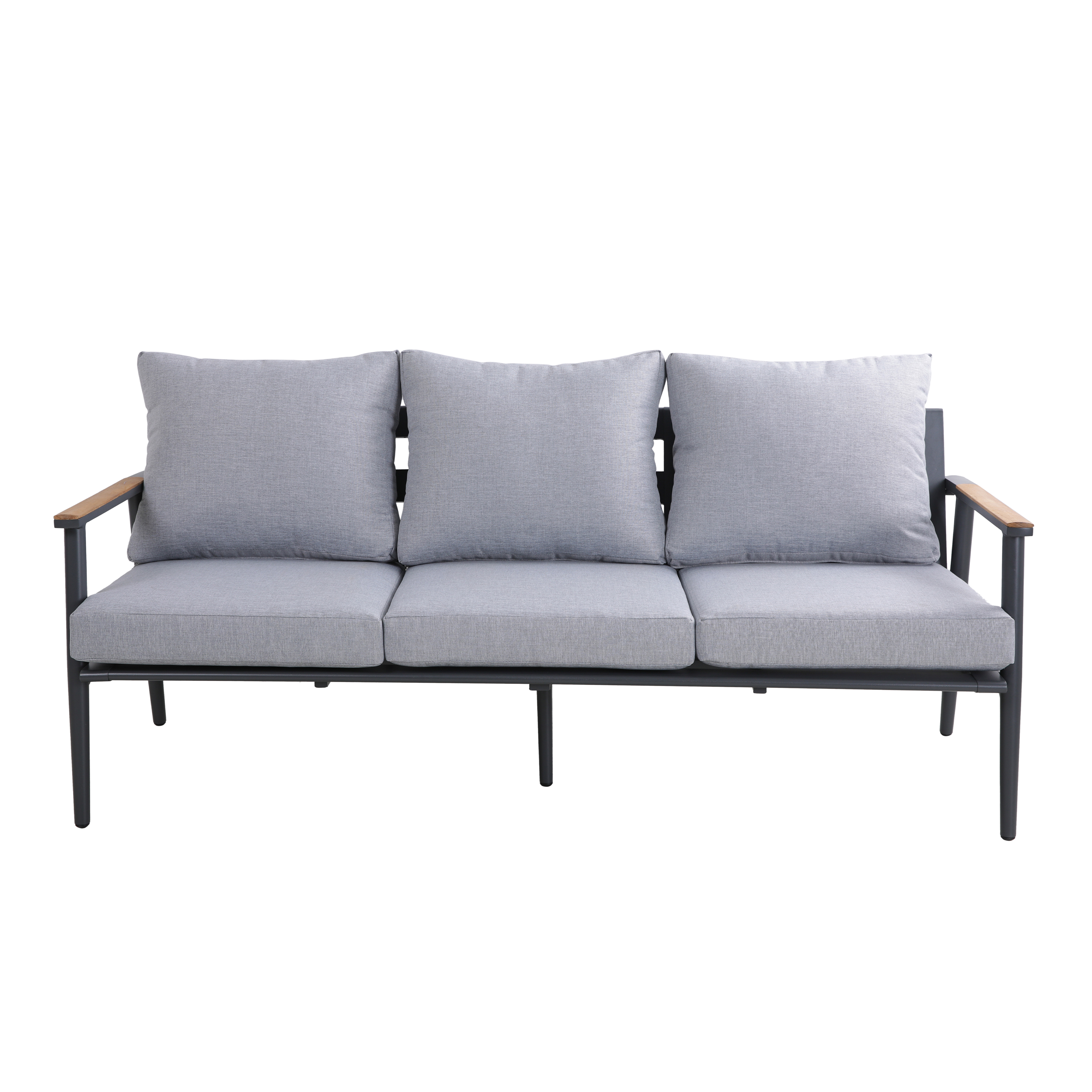 AXI Bibi 4-piece Lounge Set with sofa. table and two chairs - Anthracite/Teak