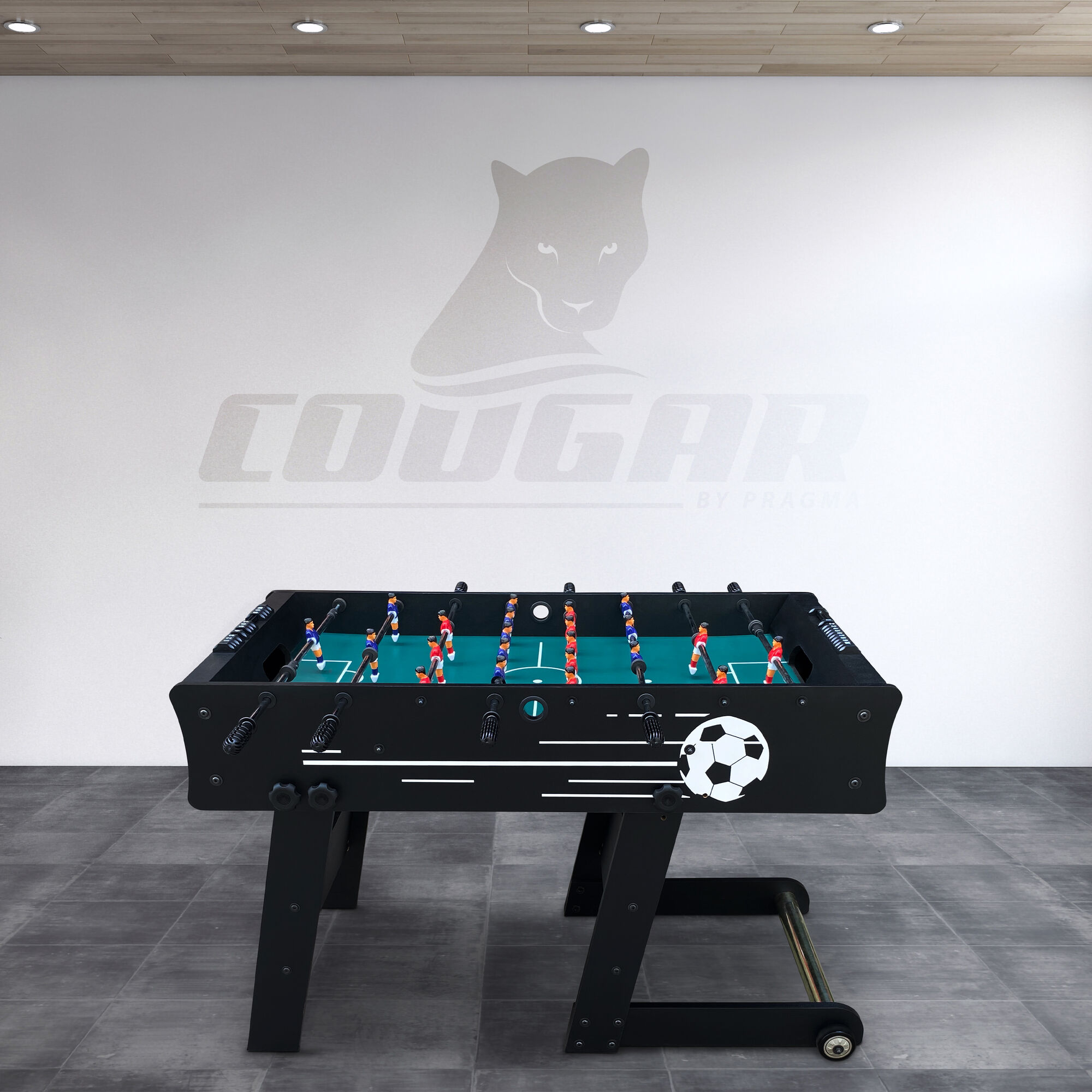 Cougar Scorpion Kick TS opklapbare Voetbaltafel Zwart