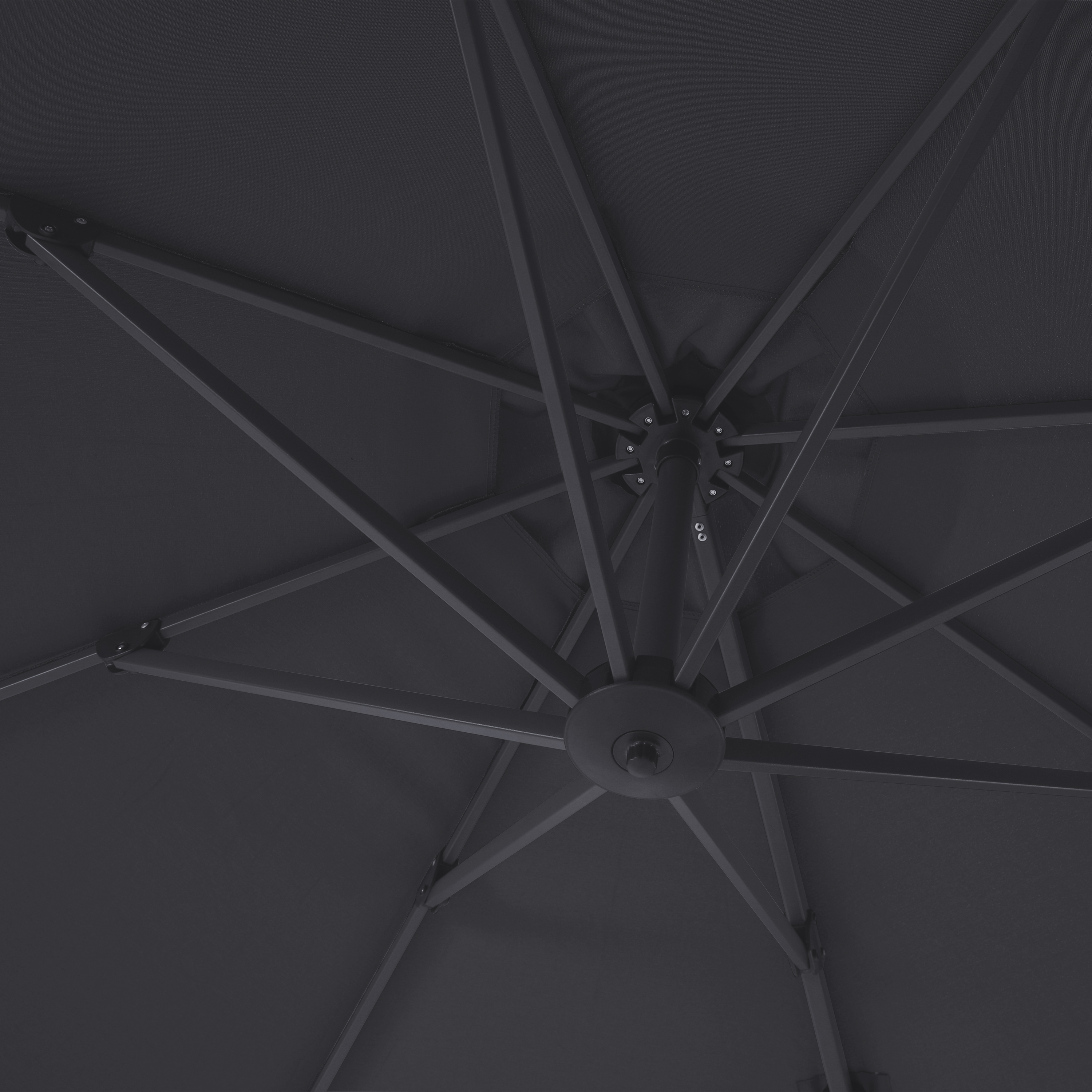 AXI Apollo Premium Cantilever Parasol 300x300cm incl. granite base with wheels Anthracite/Grey – Complete set