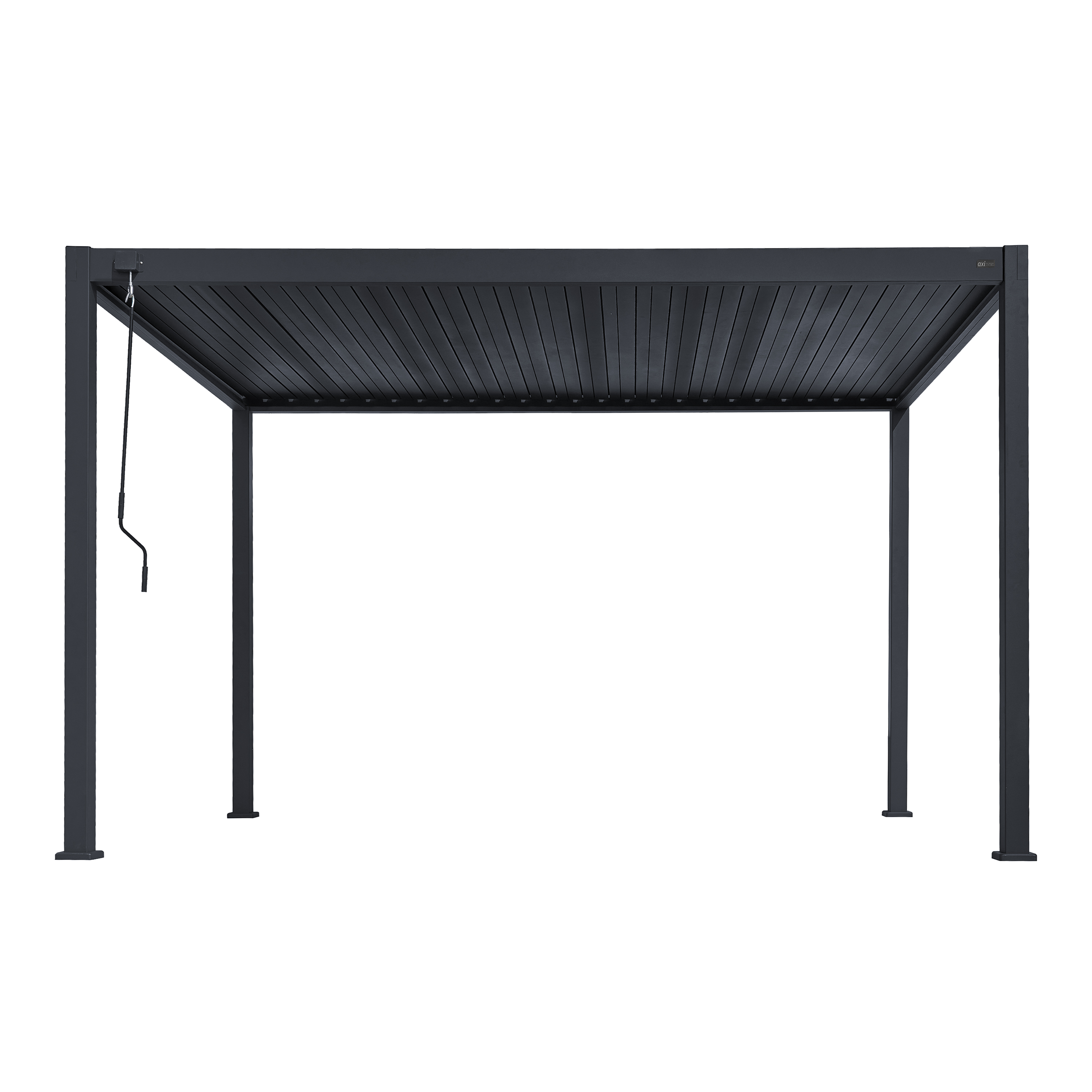 AXI Raya Aluminium Pergola 300 x 400 cm Anthracite-8720365066061 AXI Raya Aluminium Pergola 300 x 400 cm Anthracite