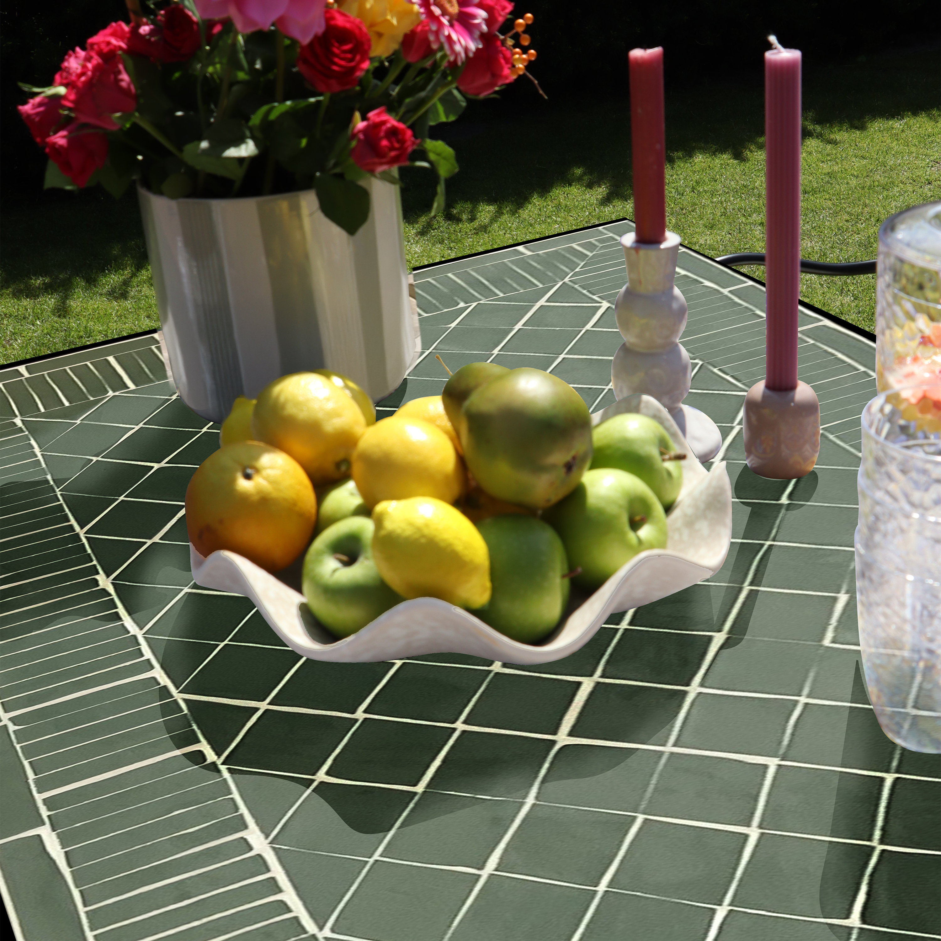 AXI Leonie 5-piece Bistro Set Mosaic - Dark green