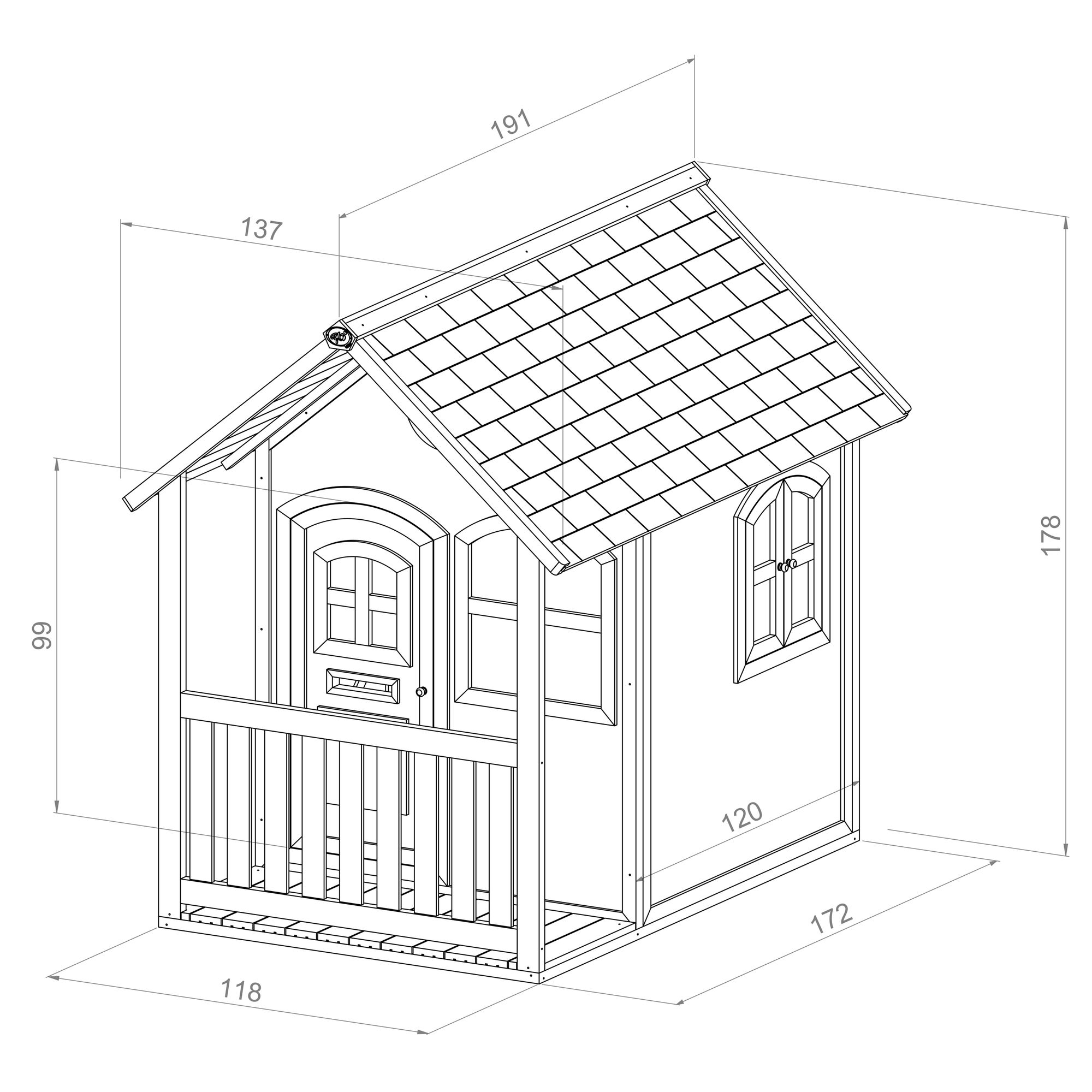 AXI Alex Playhouse Brown/white