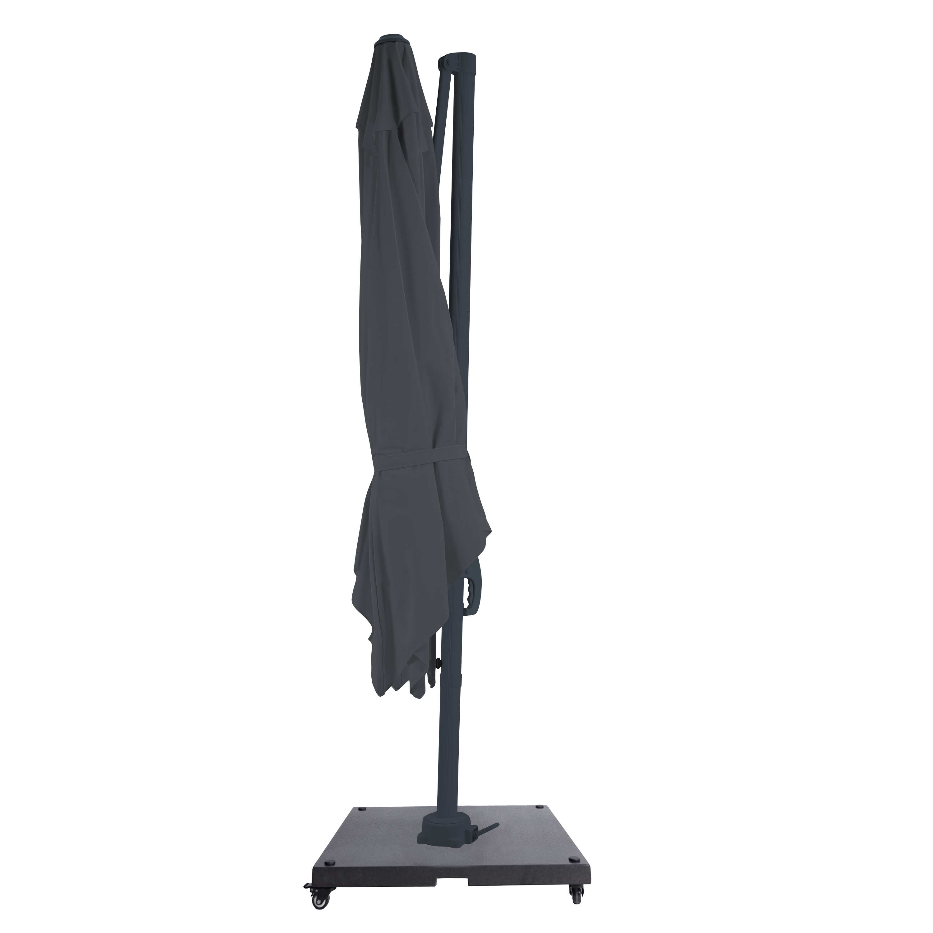 AXI Nima Cantilever Parasol 300x300 cm incl. Parasol Base with Wheels Anthracite/Grey – Complete Set