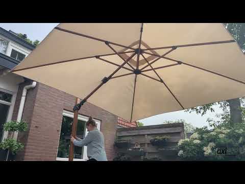 AXI Apollo Premium Hängparasol 300x300cm - Grå/Grå